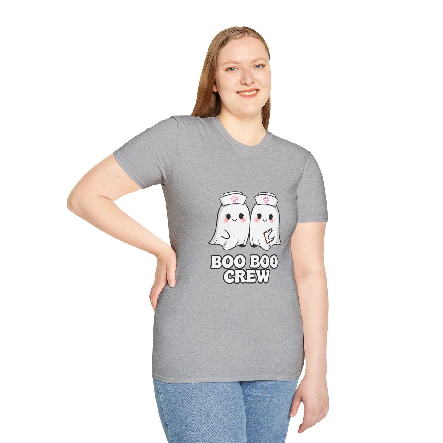 Boo Boo Crew Nurse Ghost Funny T-Shirt | Cute Medical Ghost Tee | EMT Nurse Gift | Halloween Medical Humor | Staff Crew Tee Shirt