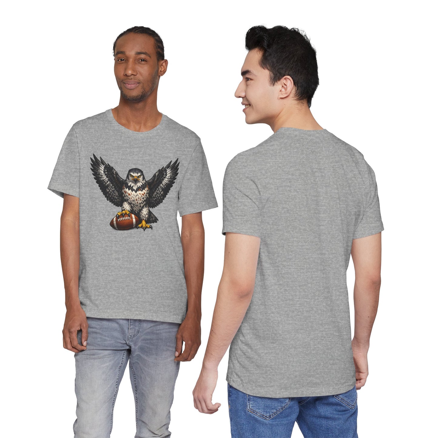Hawk Football Shirt, Hawk Holding Football T Shirt, Hawk Mascot Tee, Football Bird Of Prey Shirt, Game Day Sports Tee, Hawk Fan Gift