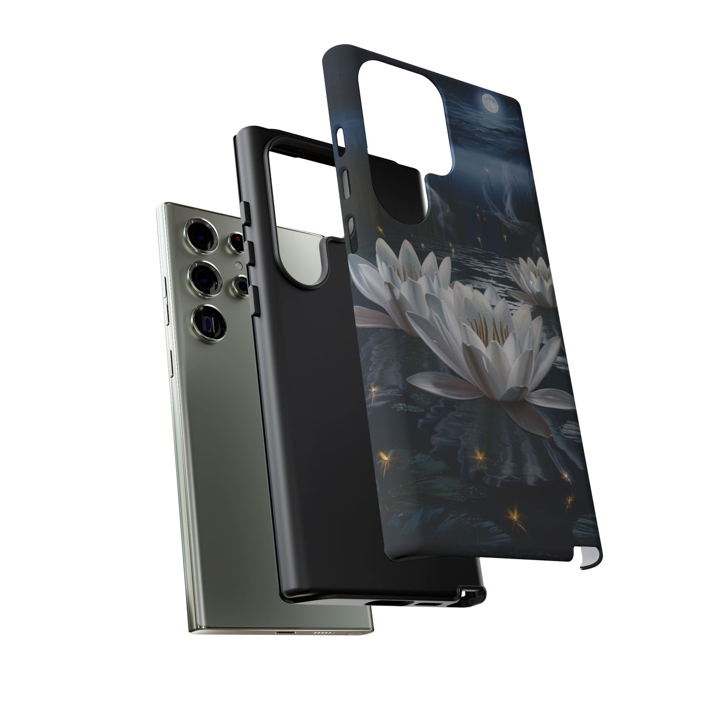 Samsung Galaxy Tough Case - Water Lillies Moonlit Sky Phone Cover