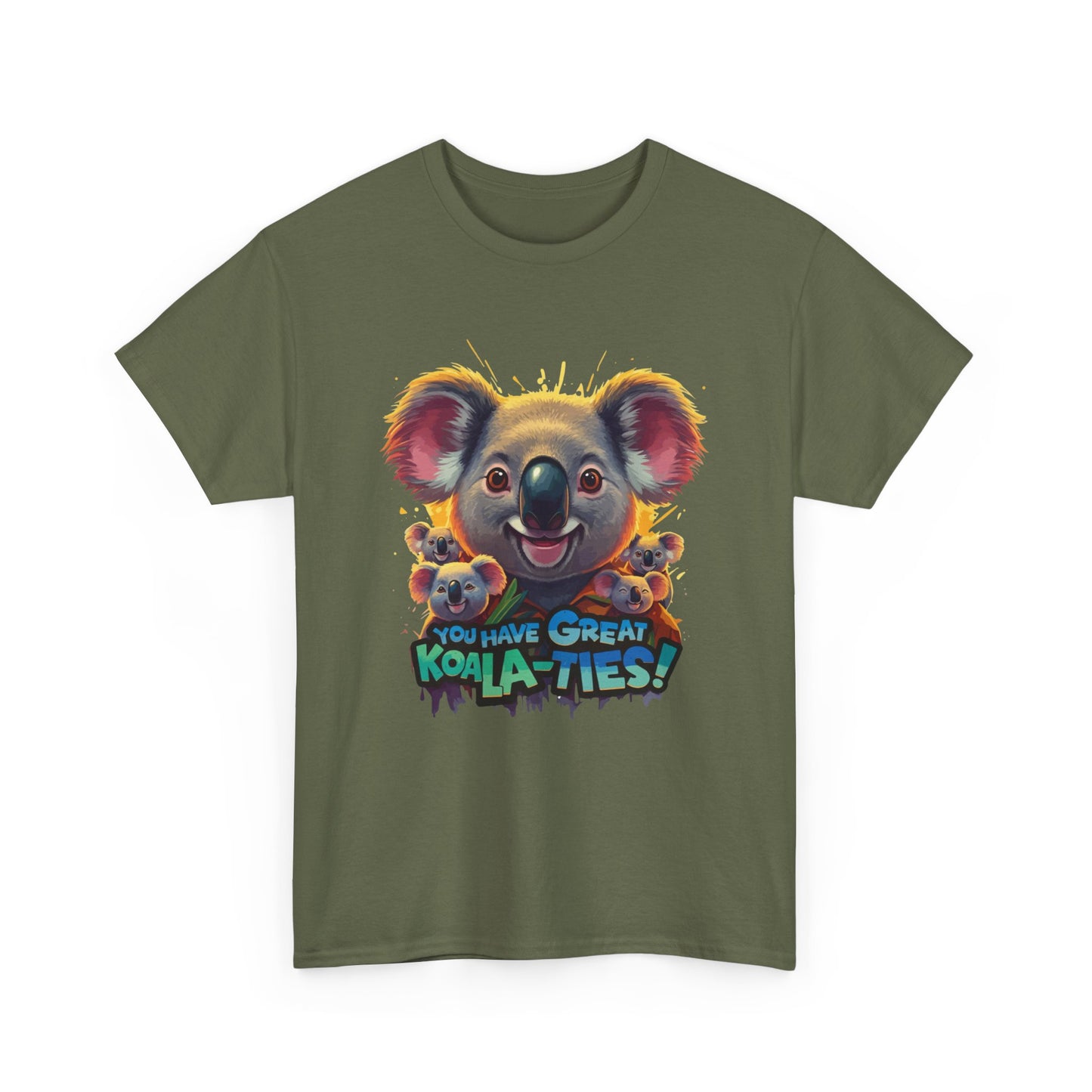 You Have Great Koala‑ties Tee – Cute Koala Pun T‑Shirt, Animal Lover Gift, Funny Wildlife Graphic, Unisex Casual Tee