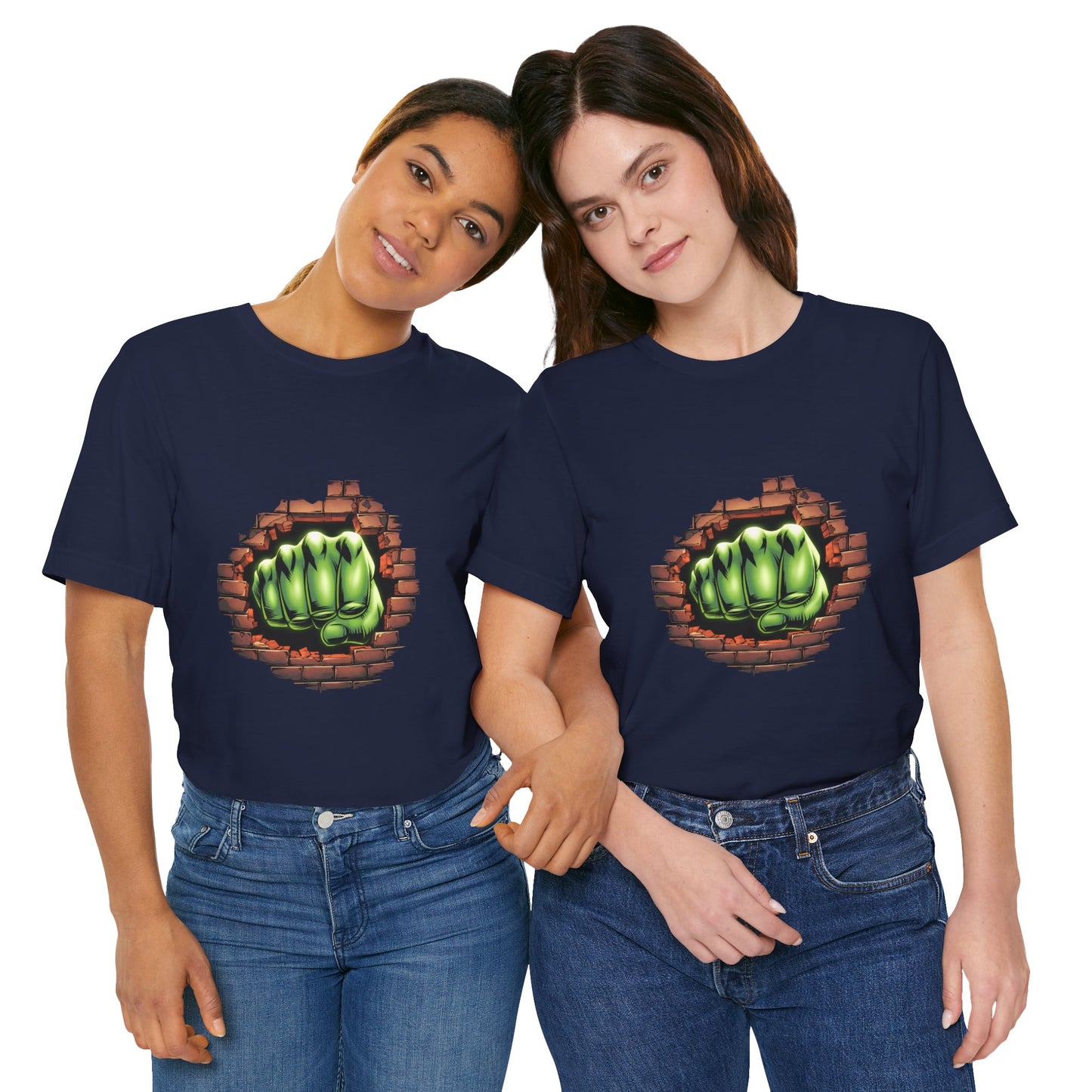 Green Hero Fist Graphic Tee – Superhero Shirt, Comic Pop Art, Gamer Gift, Y2K Dopamine Aesthetic, Funny Nerd Fashion, Unisex T‑shirt