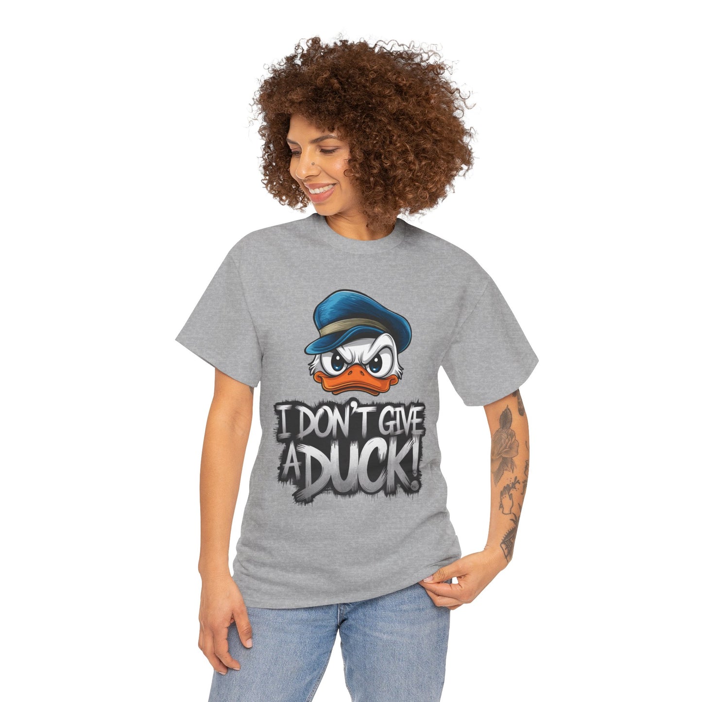 I Don’t Give a Duck Shirt – Funny Grumpy Duck Tee – Sarcastic Animal Graphic Shirt – Unisex Gift for Duck Lovers & Meme Fans