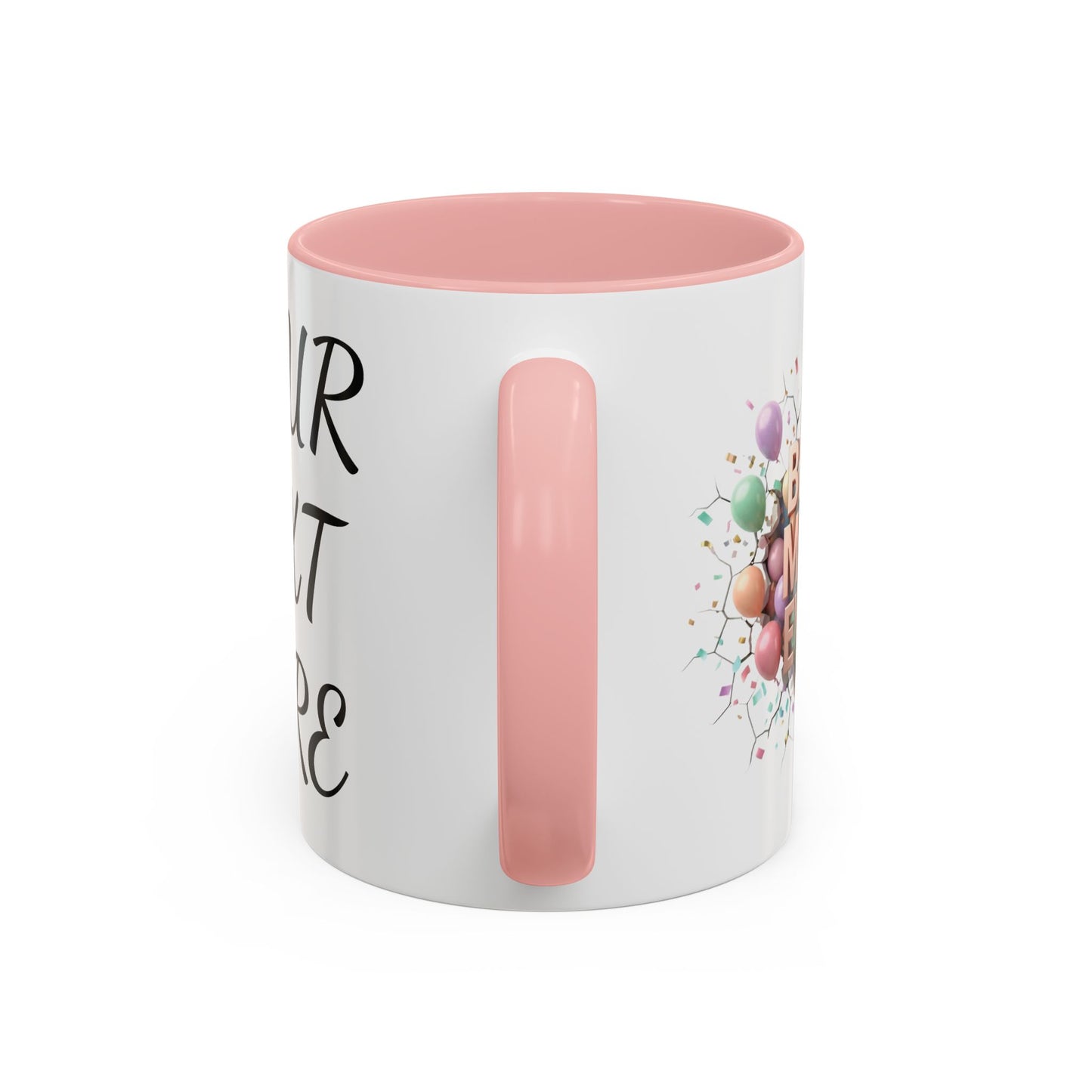 Personalized Mom Mug, Best Mom Ever Gift, Custom Name Coffee Cup, 3D Balloon Design, Mothers Day Gift, New Mom Gift 2025, Custom Mug