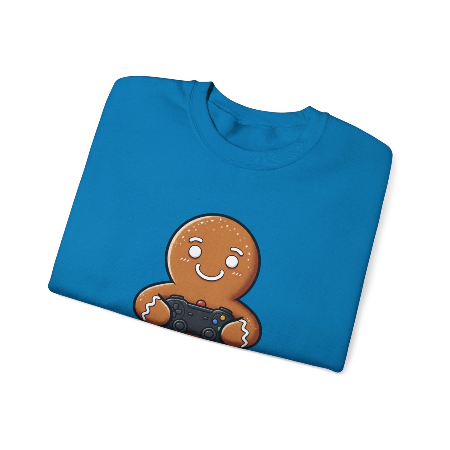 Gamer Gingerbread Sweatshirt | Funny Christmas Sweater | Cute Holiday Crewneck for Gamers | Cozy Unisex Winter Gift