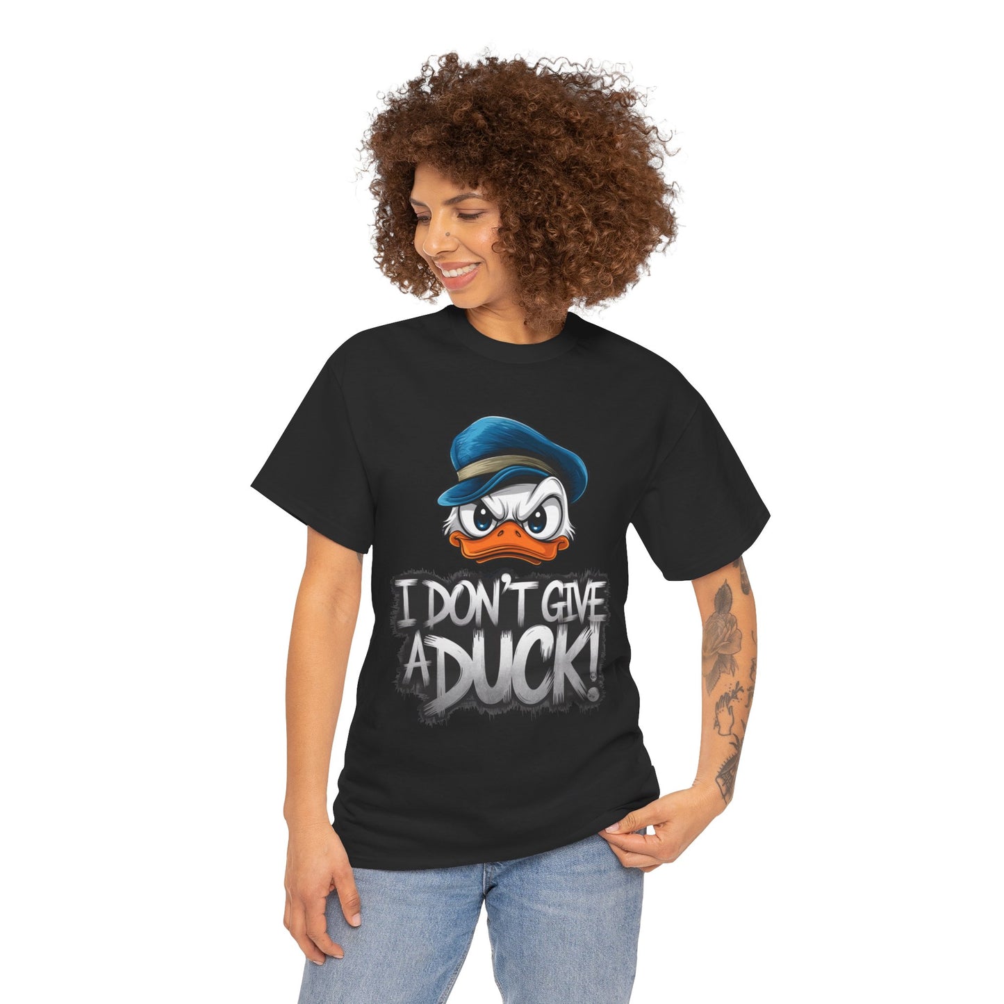 I Don’t Give a Duck Shirt – Funny Grumpy Duck Tee – Sarcastic Animal Graphic Shirt – Unisex Gift for Duck Lovers & Meme Fans