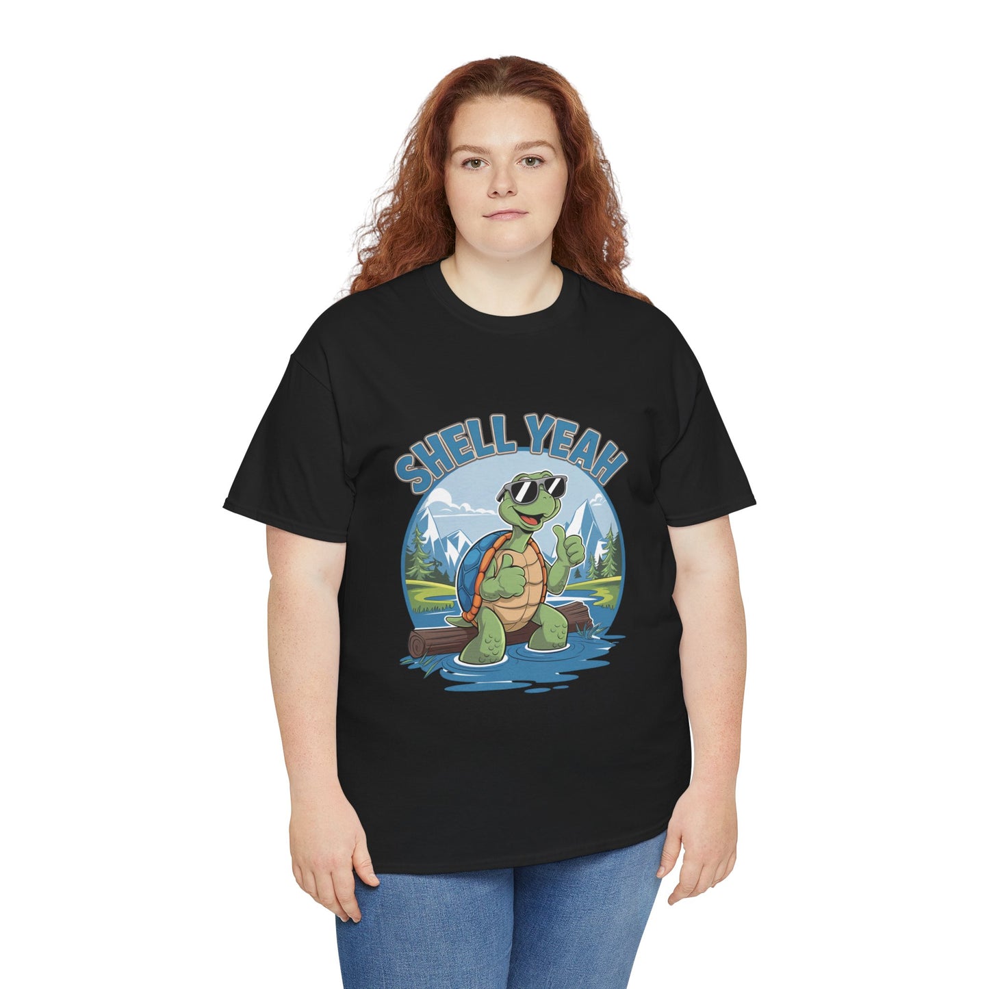 SHELL YEAH Turtle T-Shirt | Funny Cute Turtle Nature Graphic Tee | Handmade Animal Lover Gift | Eco Outdoor Adventure Shirt