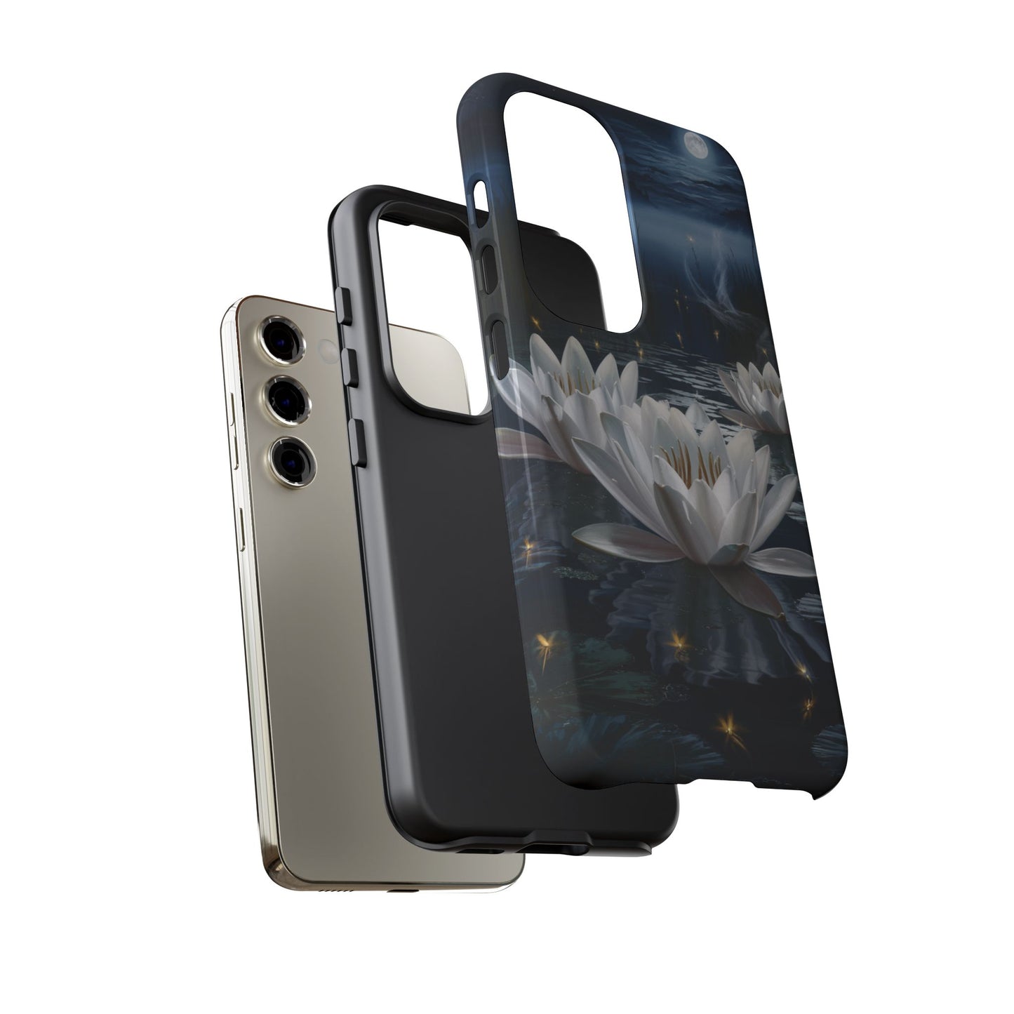 Samsung Galaxy Tough Case - Water Lillies Moonlit Sky Phone Cover