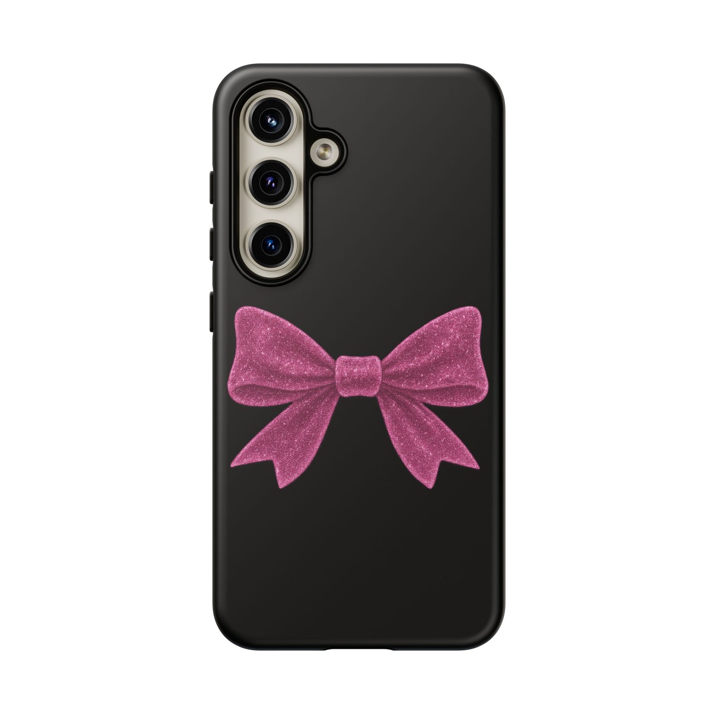 Pink Glitter Bow Samsung Case – Coquette Aesthetic Phone Cover – Girly Glossy Galaxy Case – Cute Soft Girl Tech Accessory – Kawaii Gift Idea