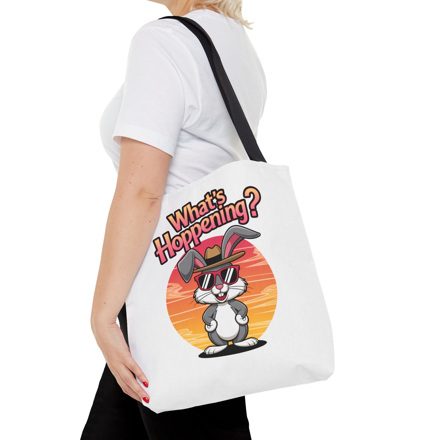 Bunny Tote Bag - 'What's Hoppening'