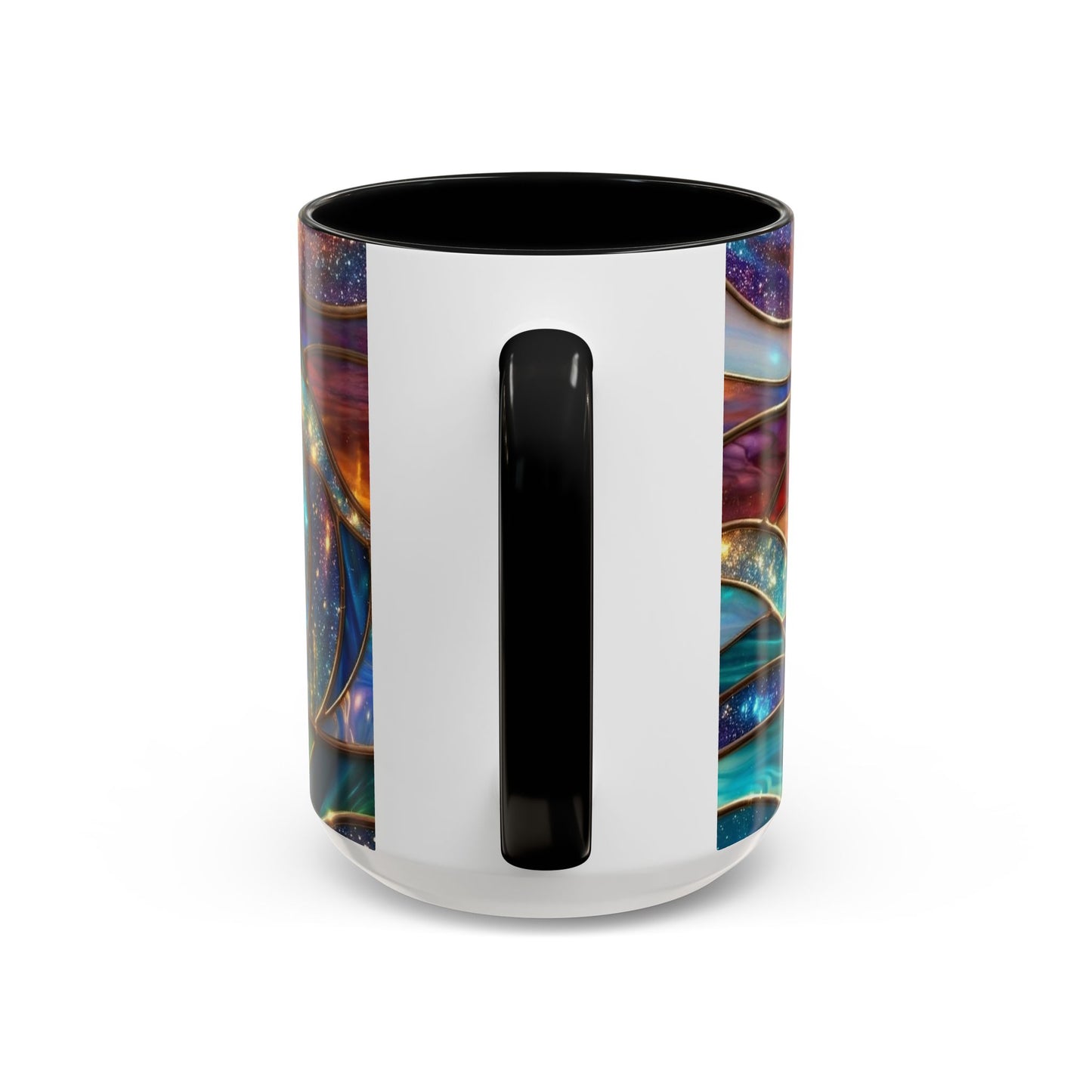 Stained Glass Wave Mug, Cosmic Ocean Coffee Cup, Celestial Sunrise Tea Mug, Surfer Beach Decor Gift, Starry Sea Art, Ocean Lover Cup