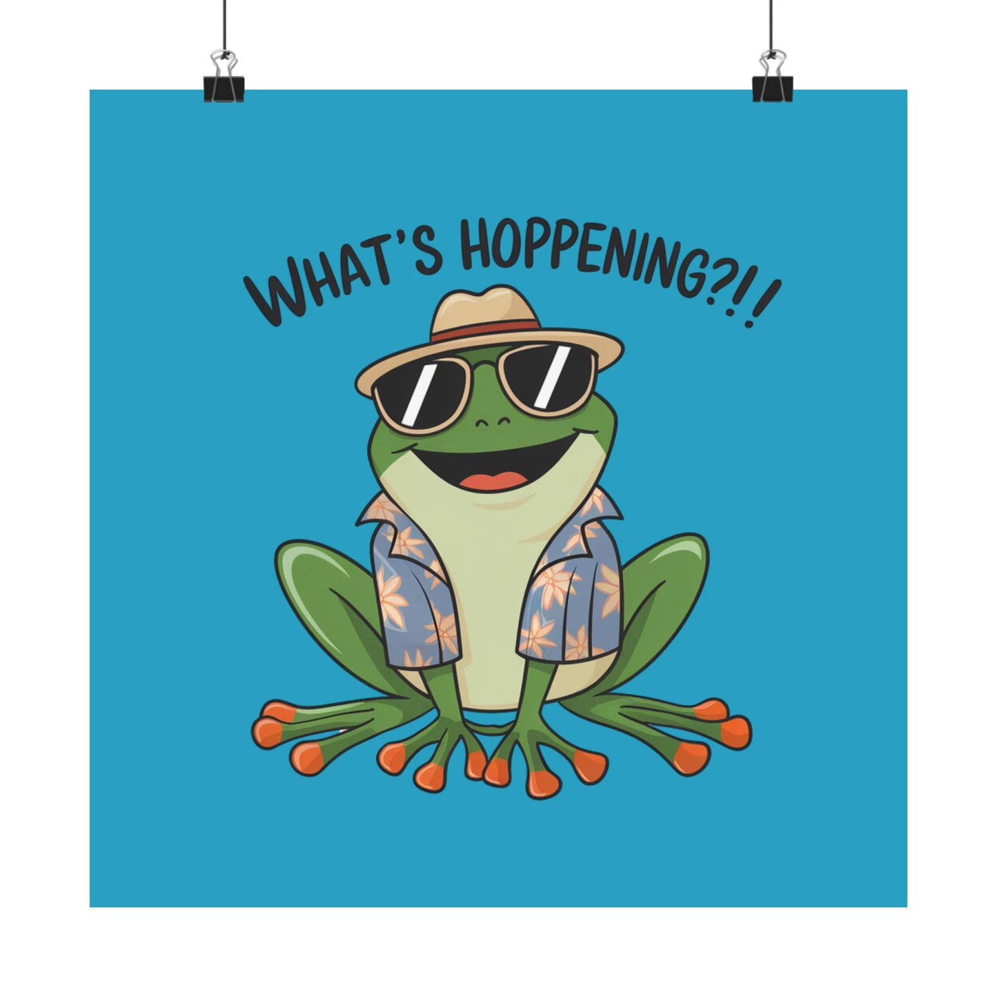 Vertical Poster - What's Hoppening Frog Pun