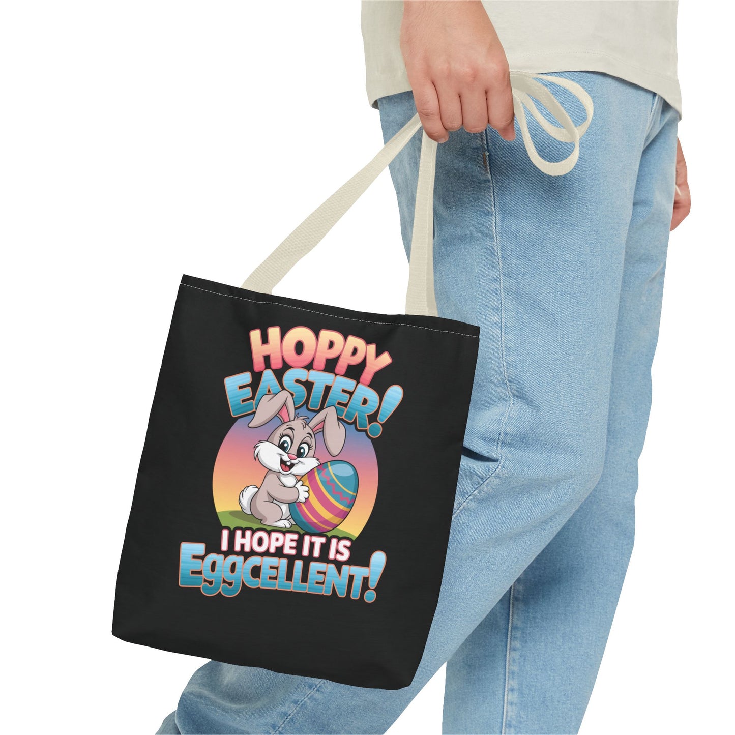 Happy Easter Tote Bag Eggcellent Bunny Design Easter Bag Easter Gift Easter Tote Accessory