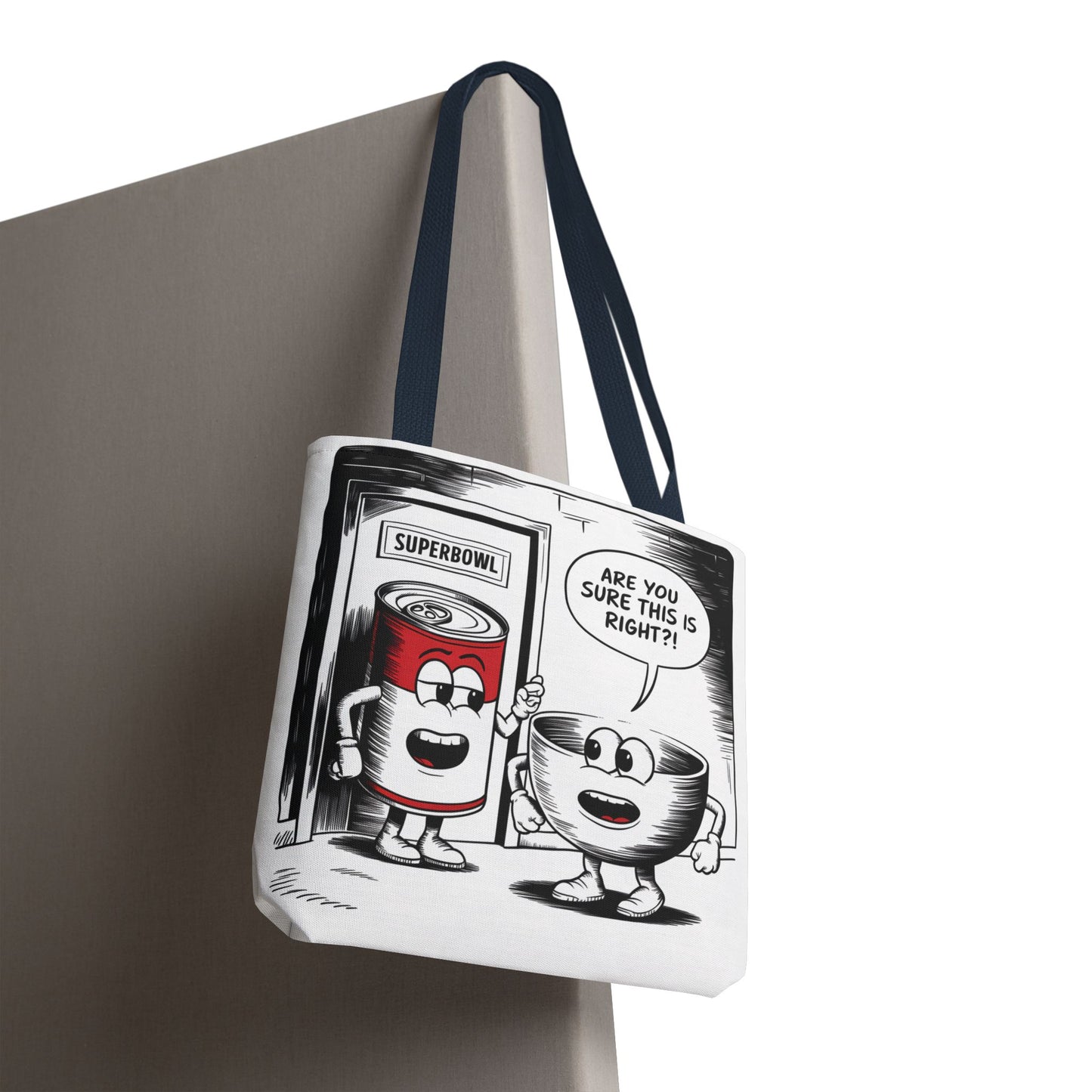 Tote Bag - Comic Superbowl Soup Design