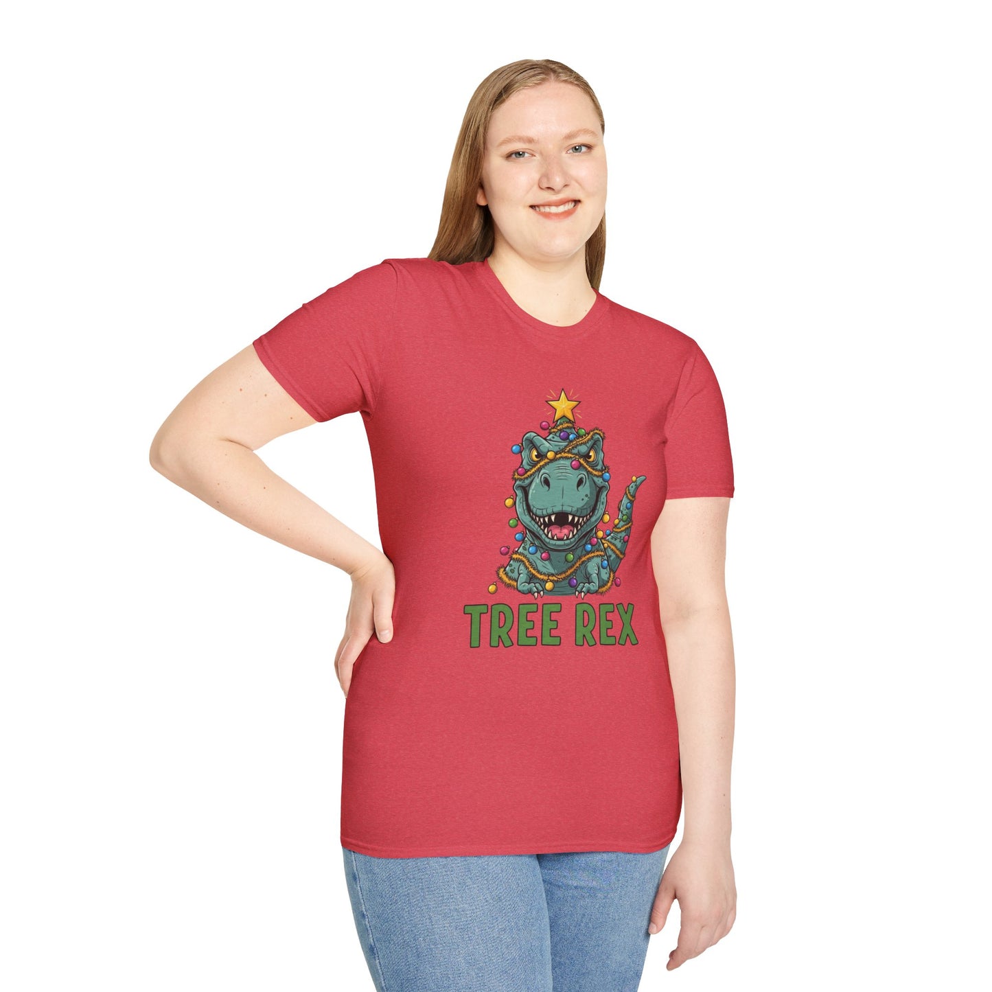 Tree Rex T-Shirt, Dinosaur Christmas Tee, Funny Holiday Dino Shirt, Tree Rex Dinosaur Xmas Graphic Tee, Cute Winter Gift Tee
