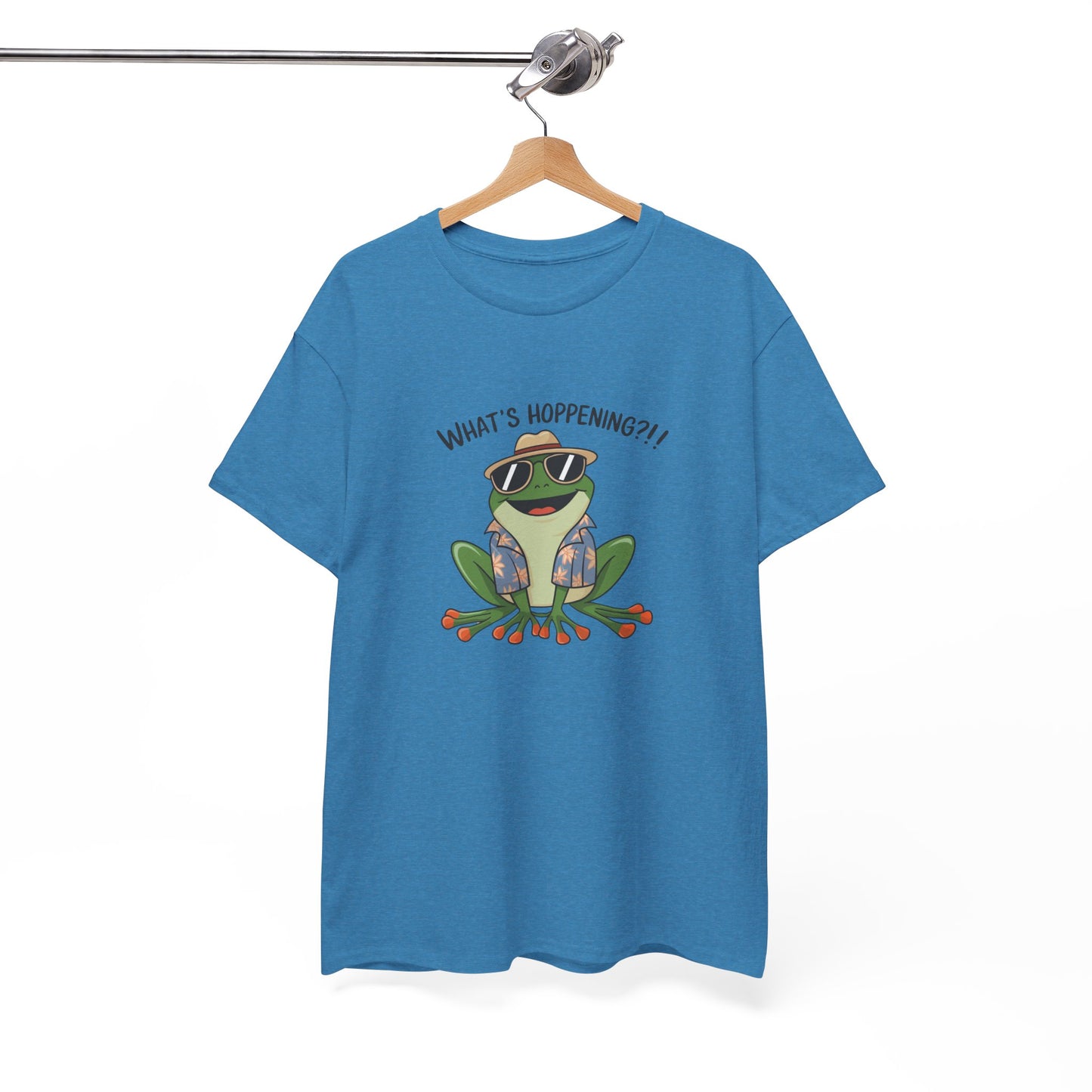 Funny Frog Shirt | What’s Hoppening T-Shirt | Cool Frog Graphic Tee | Amphibian Dad Joke Shirt | Cottagecore Animal Lover Gift