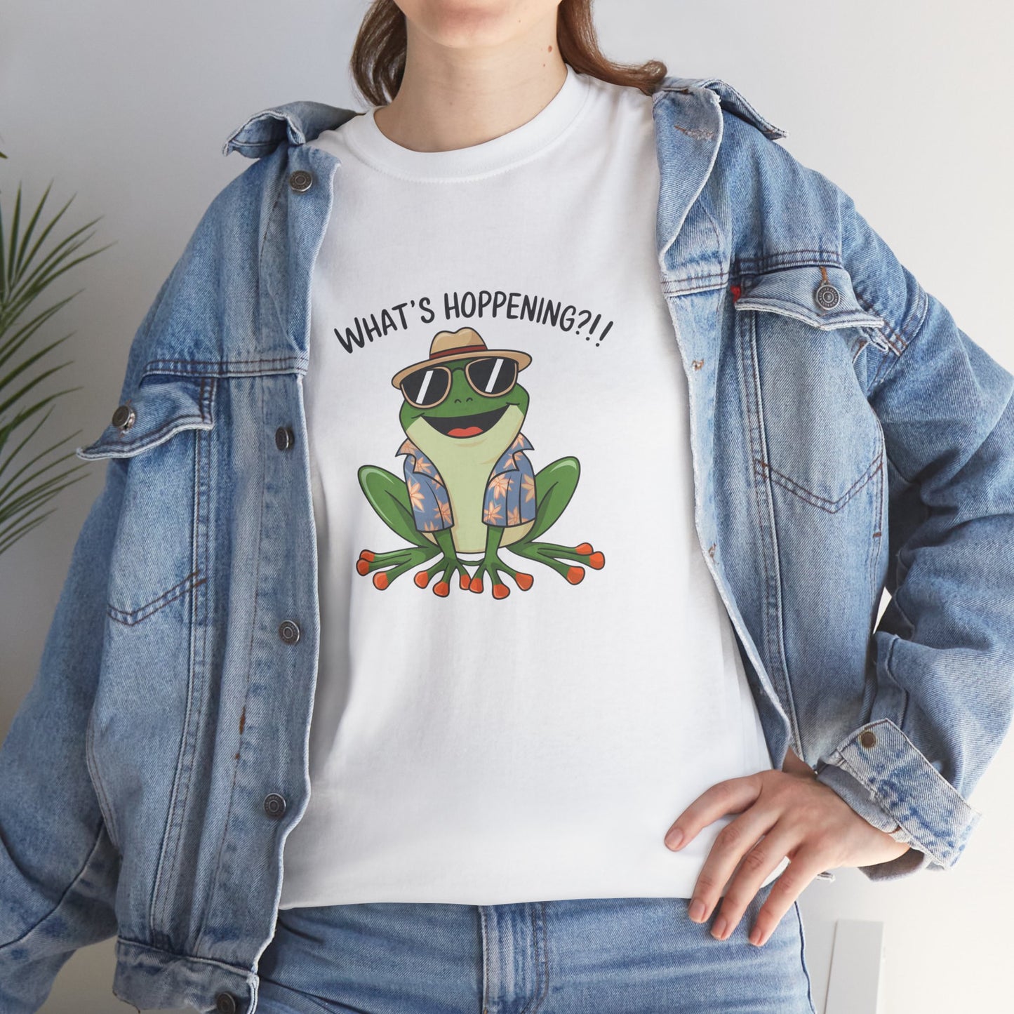 Funny Frog Shirt | What’s Hoppening T-Shirt | Cool Frog Graphic Tee | Amphibian Dad Joke Shirt | Cottagecore Animal Lover Gift
