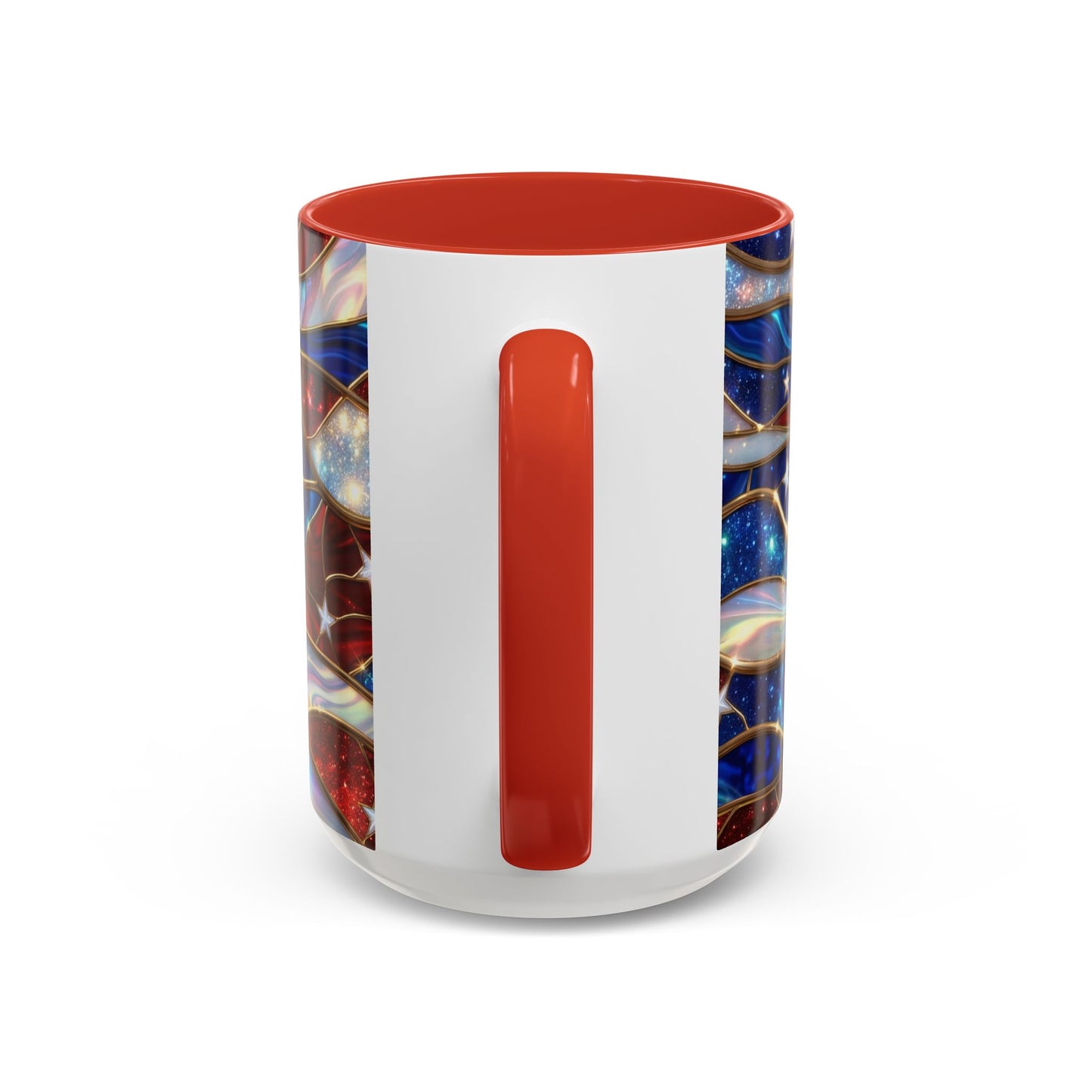 American Flag Mug, Stained Glass Flag Coffee Mug, Patriotic Mug, USA Flag Cup, Fourth Of July Gift, Veterans Gift Mug