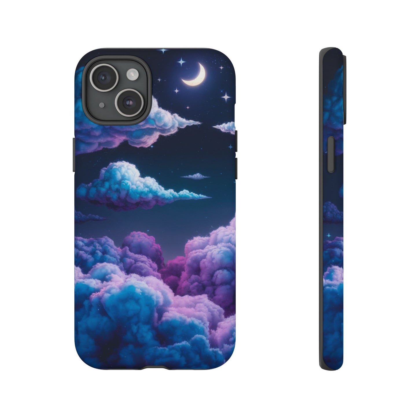 Dreamy Clouds & Moon Tough iPhone Case