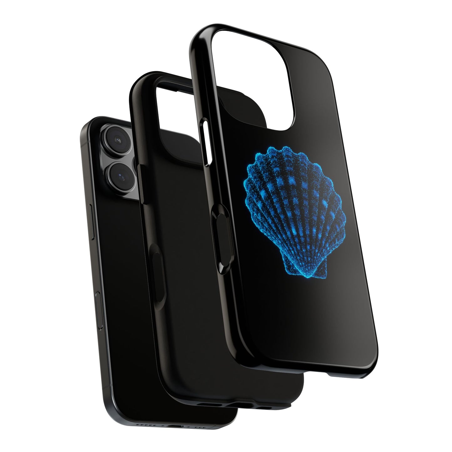 Ocean Blue Shell Tough iPhone Case Durable Design for Beach Lovers