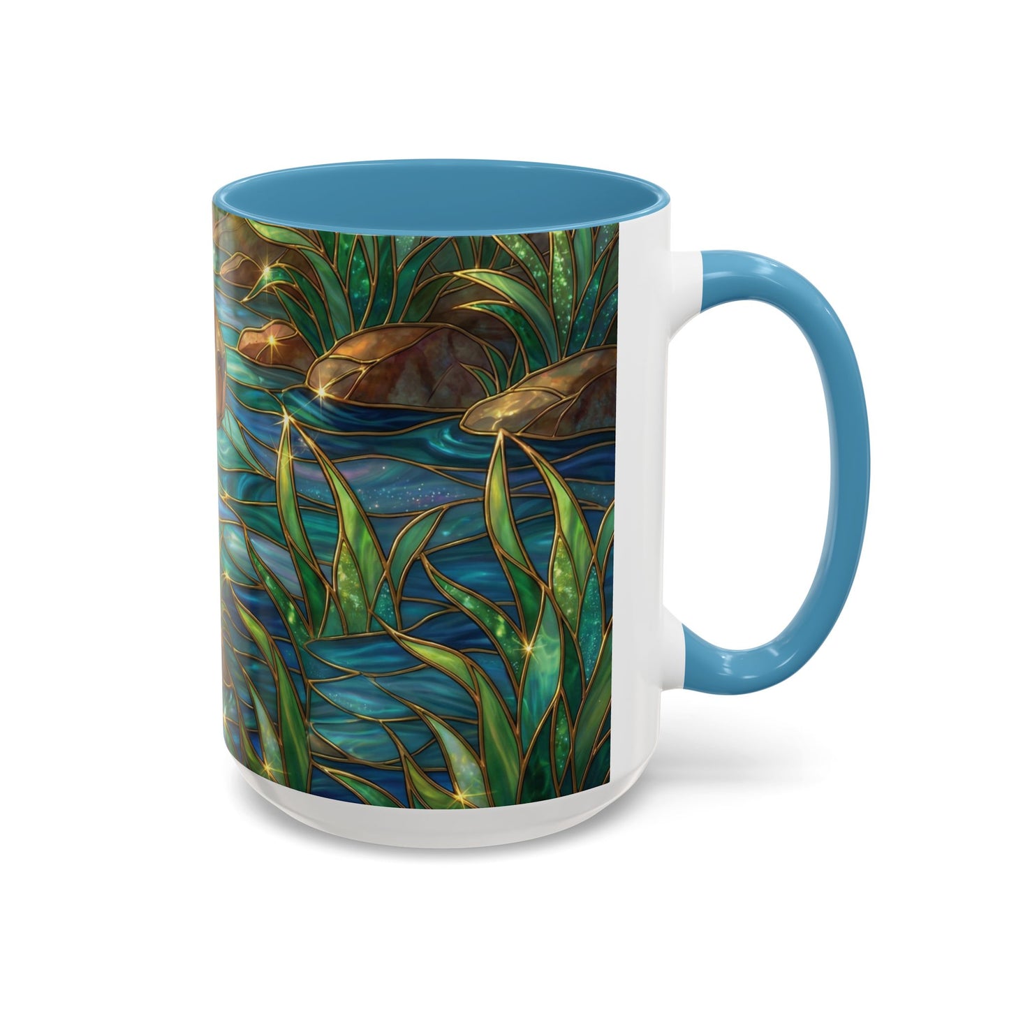 Capybara Coffee Mug, Stained Glass Capybara Mug, Cute Animal Art Mug, Nature Lover Gift, Unique Ceramic Coffee Cup, 11oz 15oz Wildlife Mug