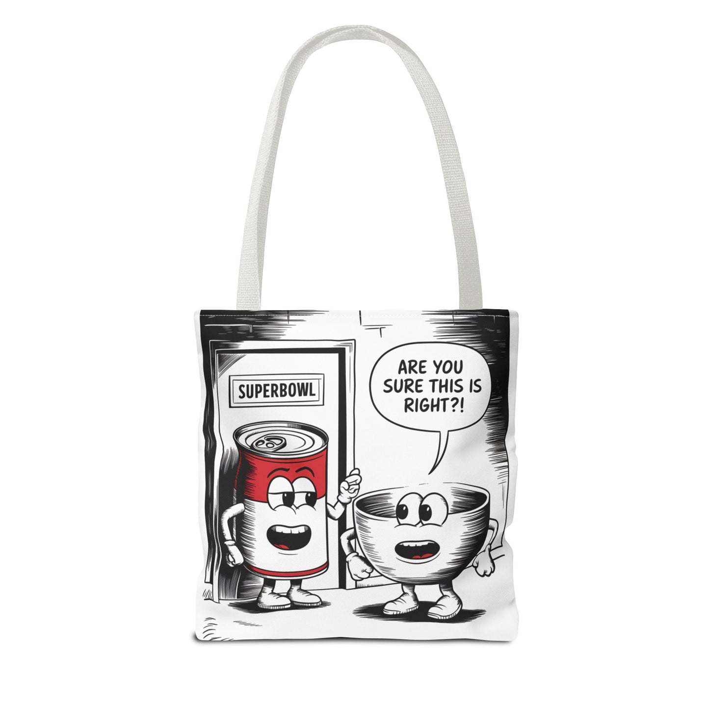Tote Bag - Comic Superbowl Soup Design