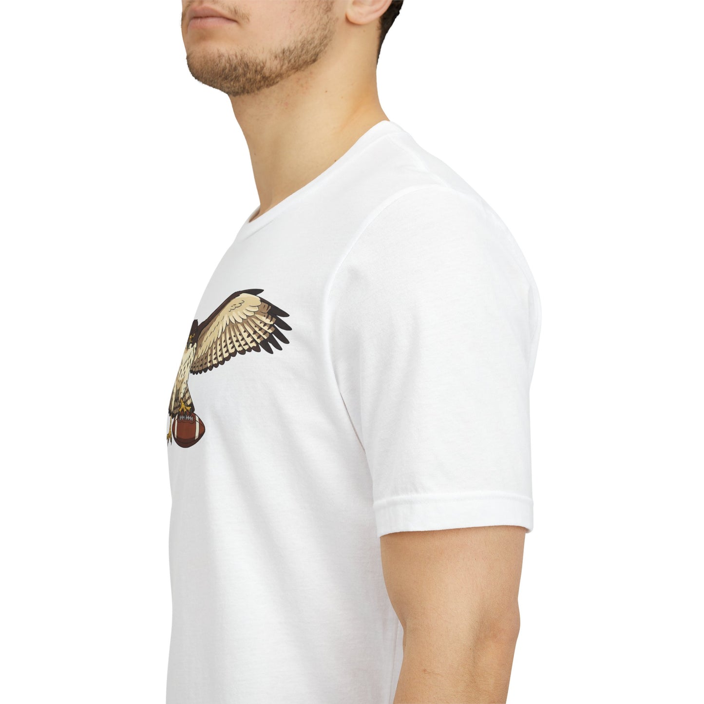 Hawk Football Shirt, Hawk Holding Football T Shirt, Football Mascot Tee, Bird Of Prey Shirt, Sports Fan Gift, Game Day Hawk Tee