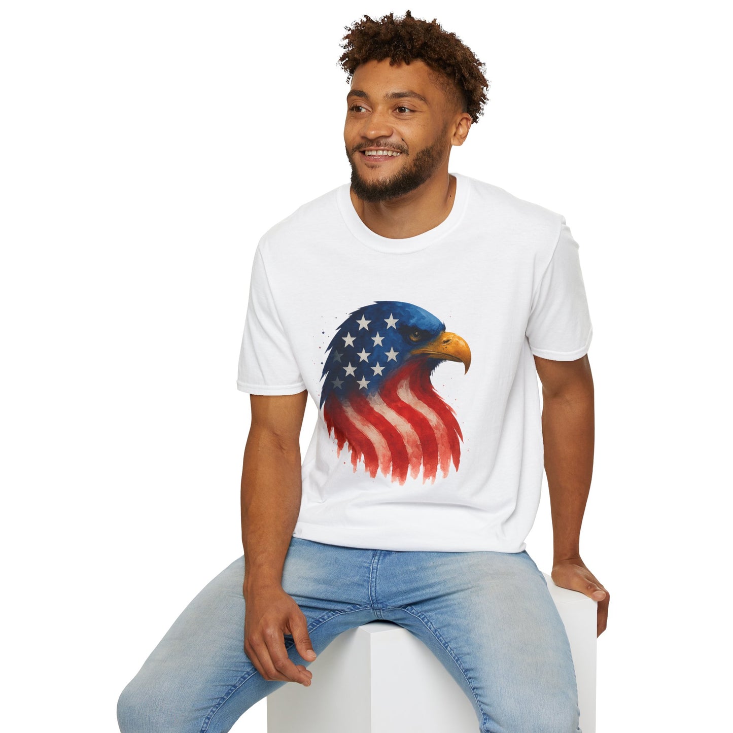 American Flag Eagle Shirt - 4th of July Patriotic Tee - USA Freedom T-Shirt - Independence Day Shirt - Bald Eagle Graphic Tee
