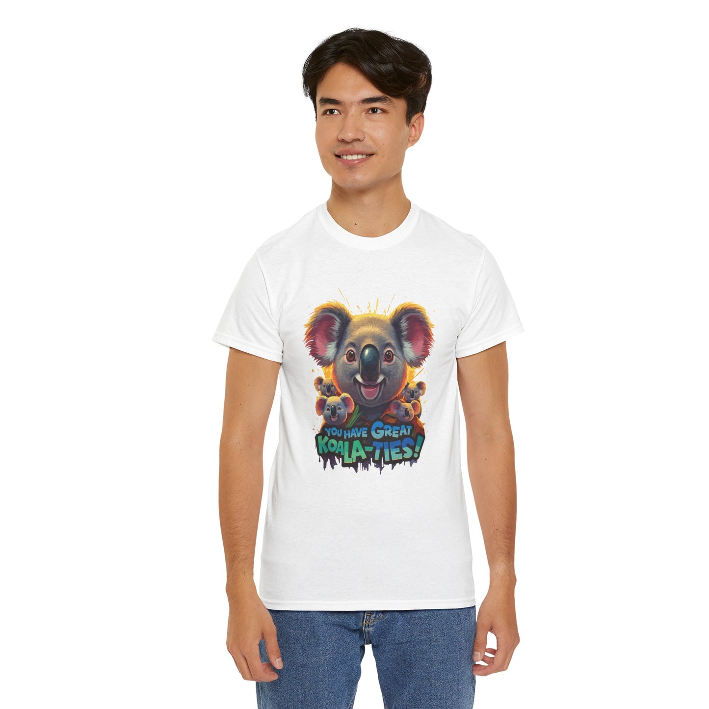 You Have Great Koala‑ties Tee – Cute Koala Pun T‑Shirt, Animal Lover Gift, Funny Wildlife Graphic, Unisex Casual Tee