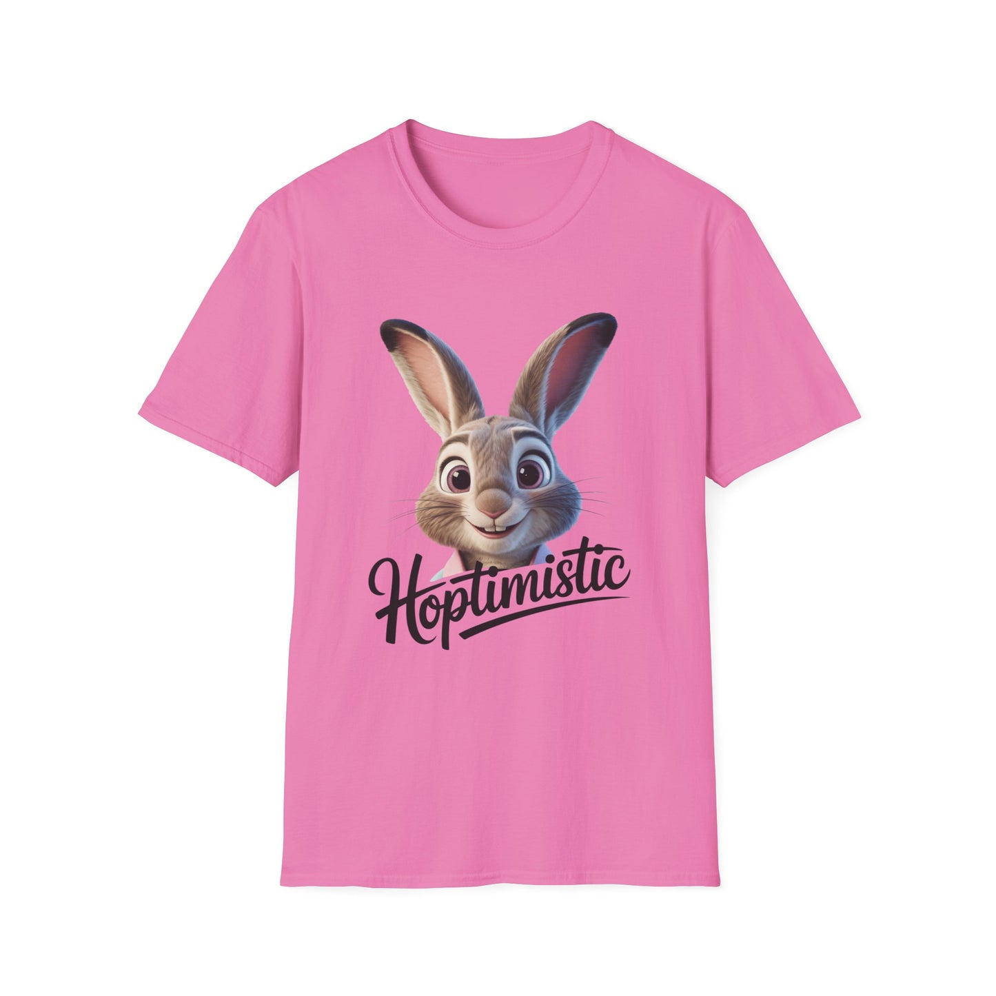 Hoptimistic Bunny T-Shirt, Cute Rabbit Pun Shirt, Positive Quote Tee, Animal Lover Gift, Funny Motivational Top, Easter Or Everyday Wear