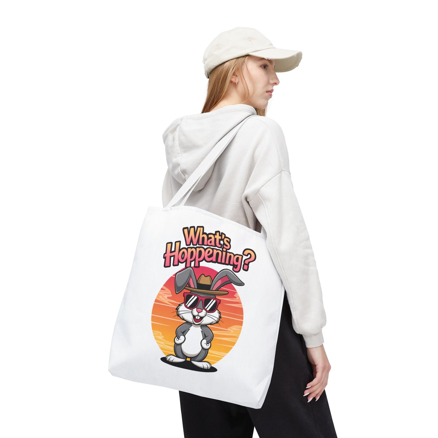 Bunny Tote Bag - 'What's Hoppening'