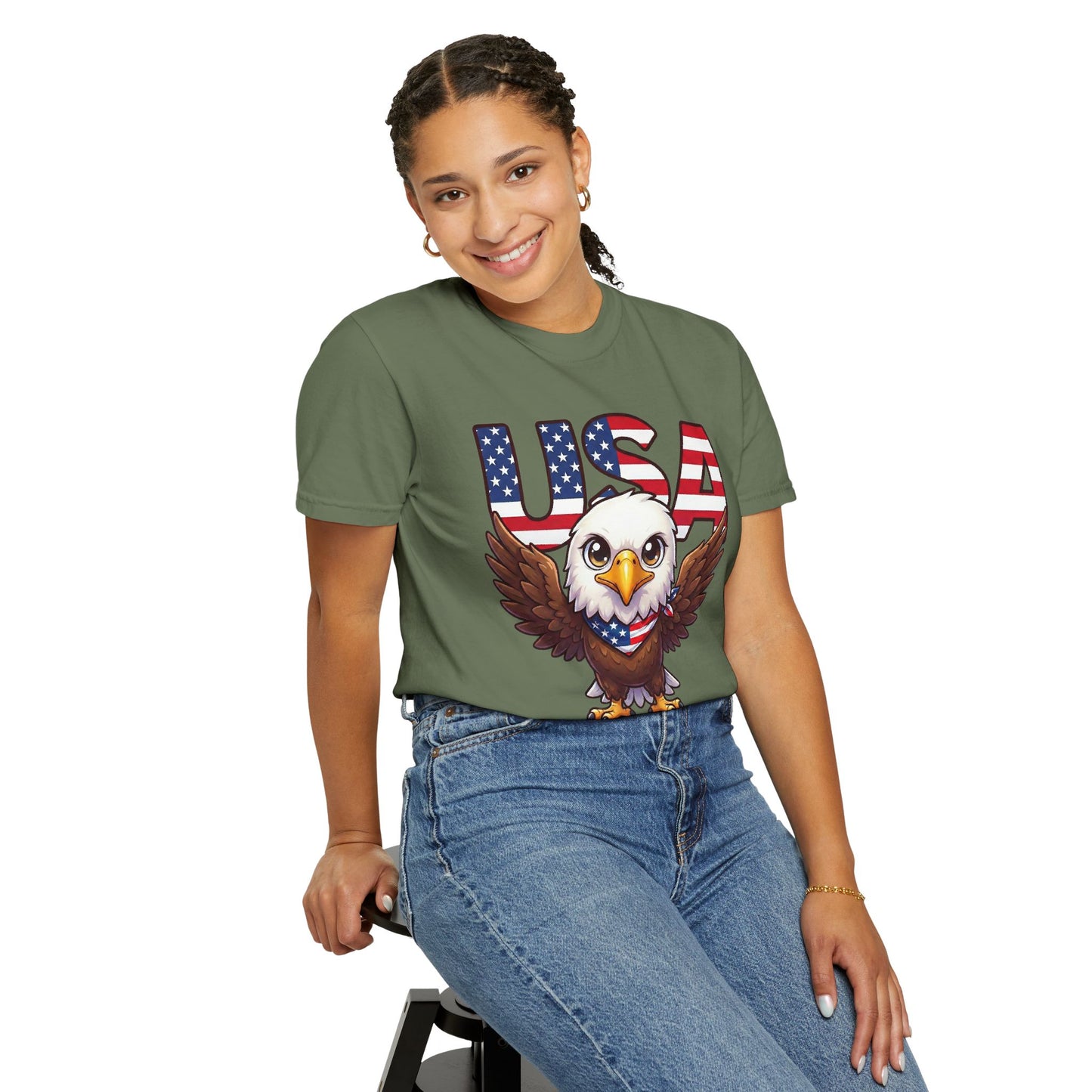 USA Eagle Shirt, Patriotic Comfort Colors Shirt, American Flag Eagle T Shirt, Fourth Of July Shirt, Freedom Graphic Tee, USA Pride Shirt