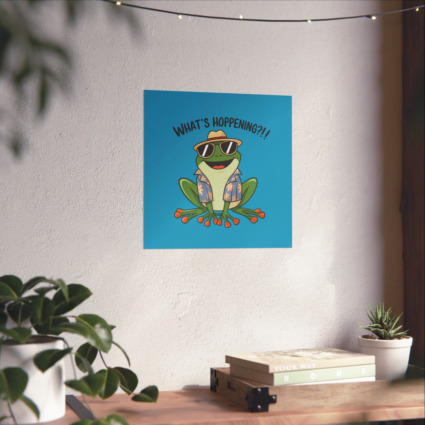 Vertical Poster - What's Hoppening Frog Pun