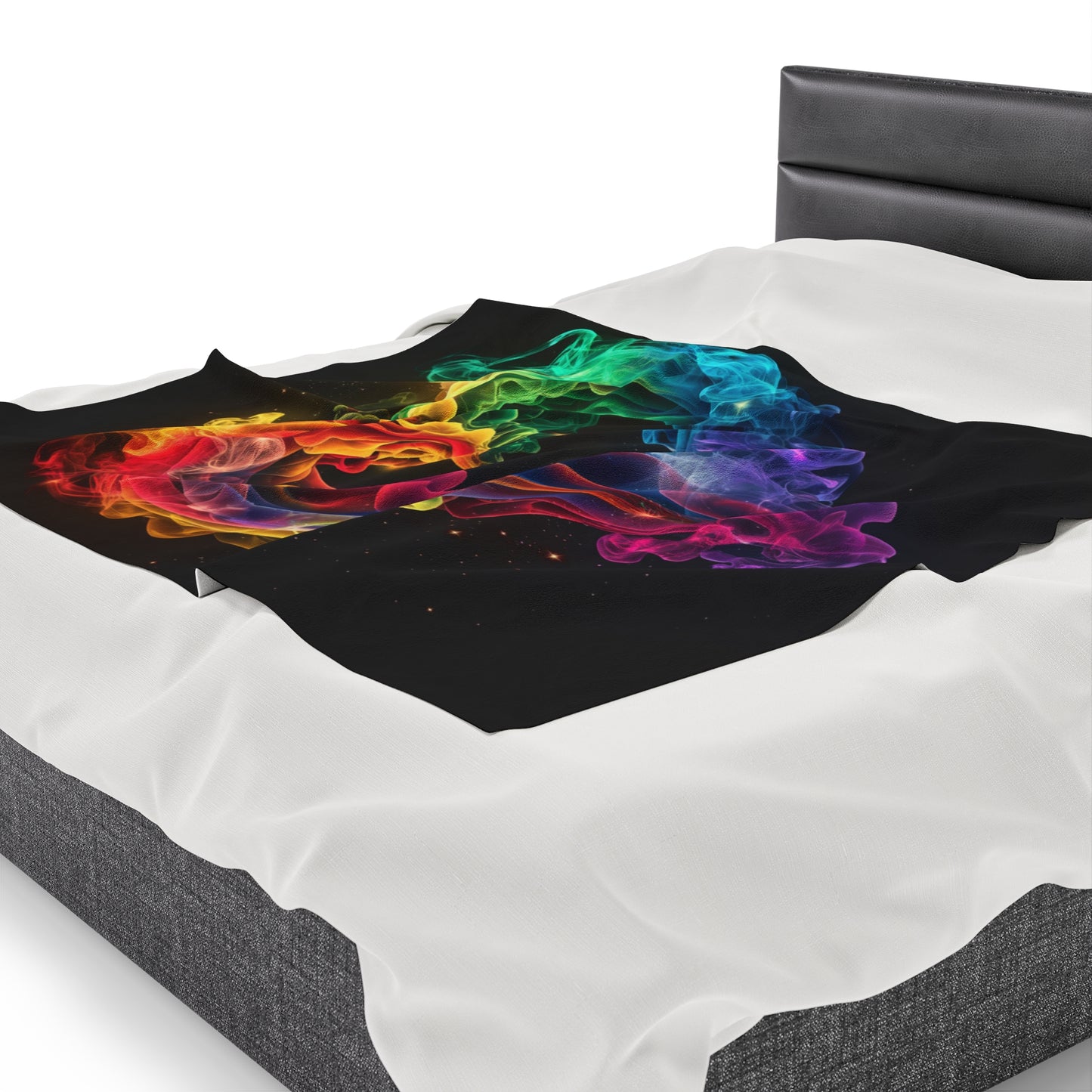 Colorful Smoke Heart Blanket