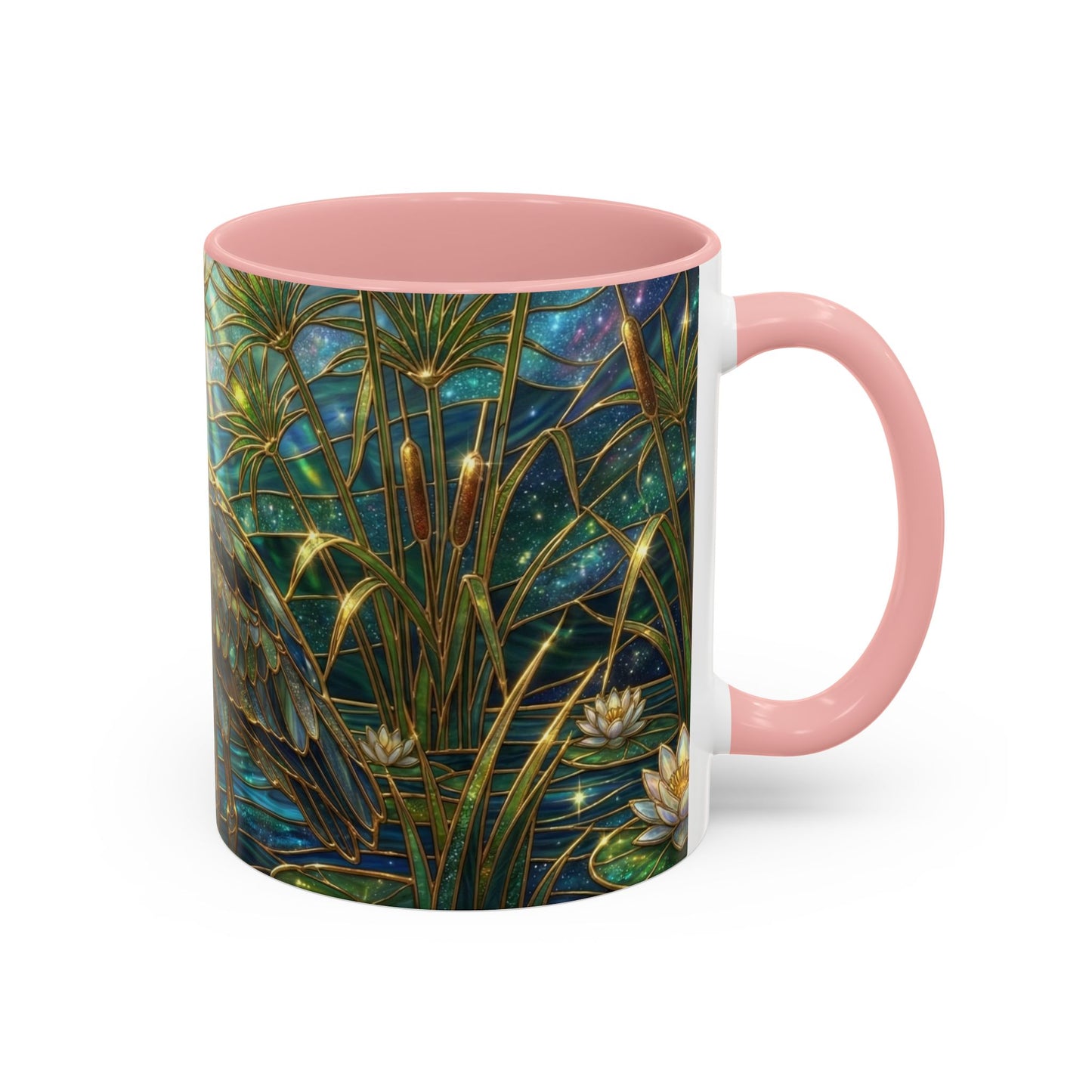 Shoebill Stork Mug, Stained Glass Bird Art, Prehistoric Animal Gift, Swamp Nature Coffee Cup, Galaxy Night, Ornithology Lover Present