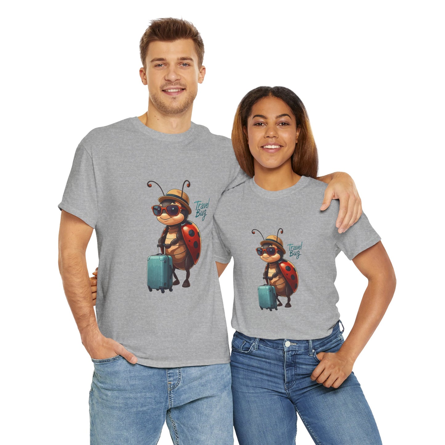 Travel Bug T-Shirt – Cute Ladybug Travel Tee | Funny Wanderlust Shirt for Travel Lovers | Unisex Graphic Tee Gift for Adventurers