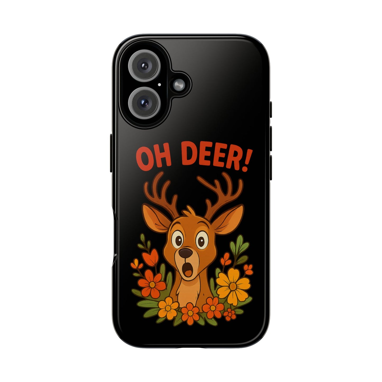 iPhone Case - Startled Deer 'Oh Deer' Nature Lover Phone Case Funny iPhone Accessory