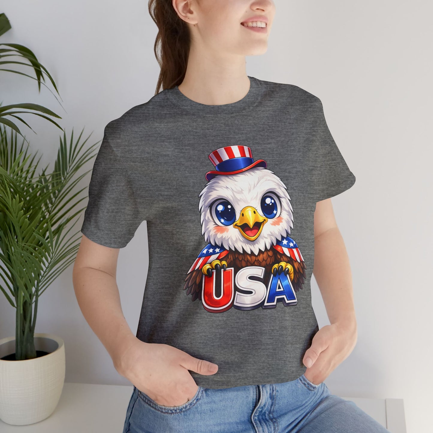 Cute USA Eagle Shirt, Patriotic Eagle T Shirt, Fourth Of July Shirt, American Flag Eagle Tee, Freedom Graphic Shirt, USA Pride Top