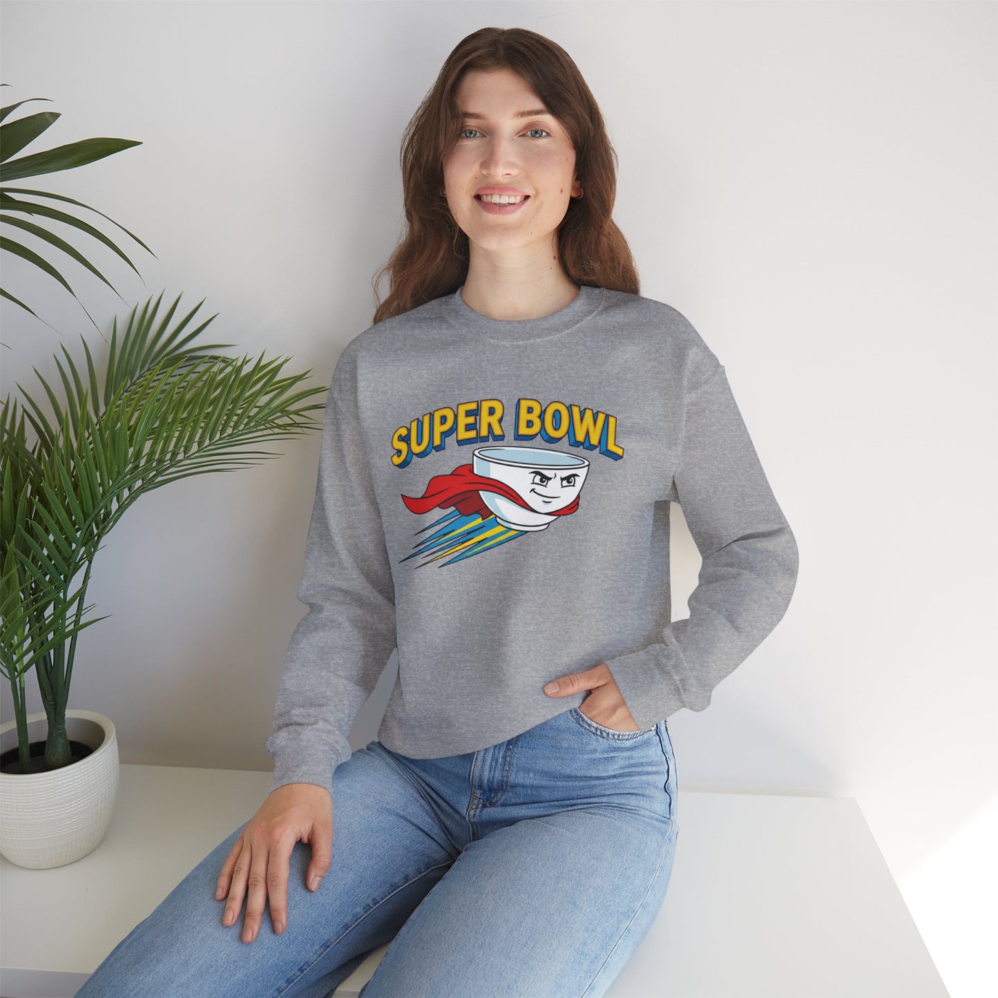 Super Bowl Sweatshirt, Funny Super Bowl Shirt, Football Party Sweatshirt, Game Day Crewneck, Bowl Pun Sweatshirt, Unisex Graphic Crew