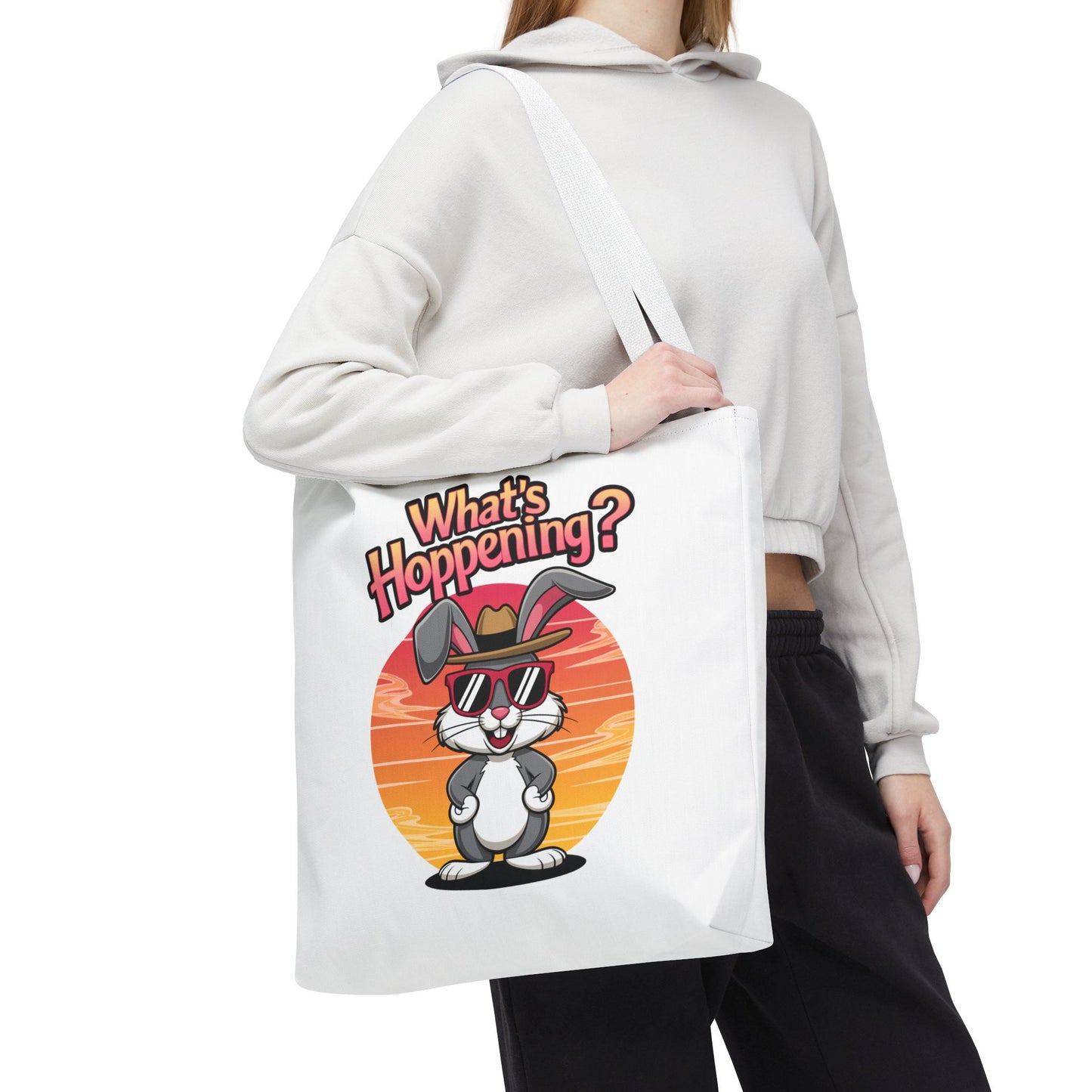 Bunny Tote Bag - 'What's Hoppening'