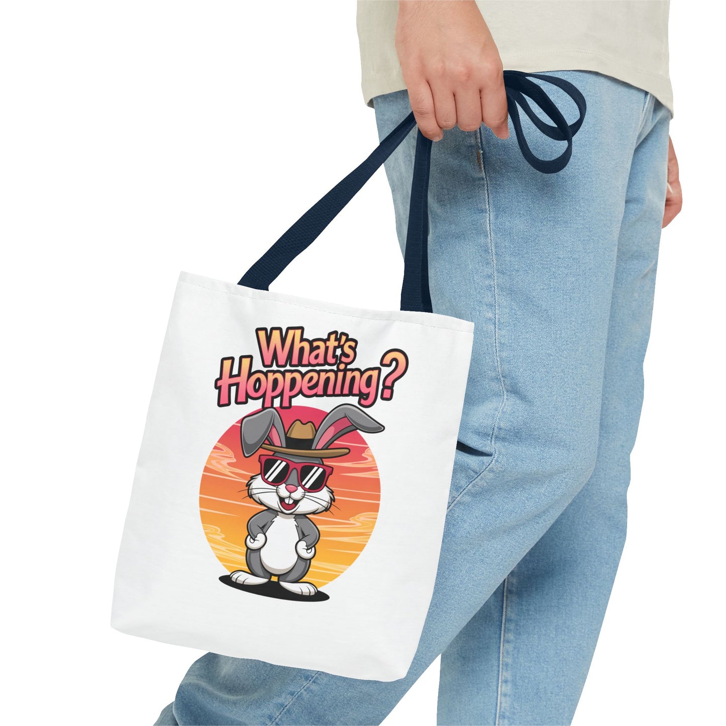 Bunny Tote Bag - 'What's Hoppening'