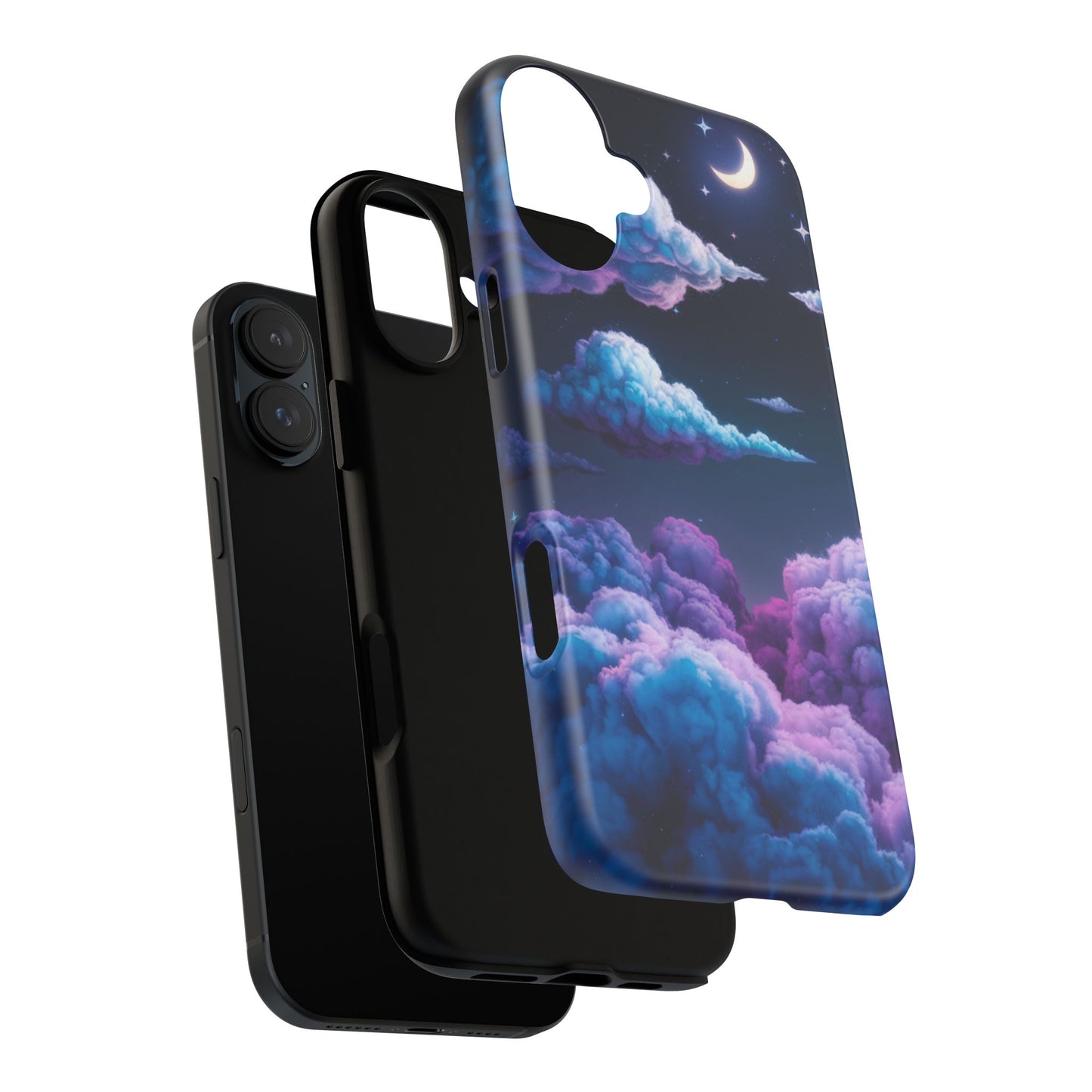 Dreamy Clouds & Moon Tough iPhone Case