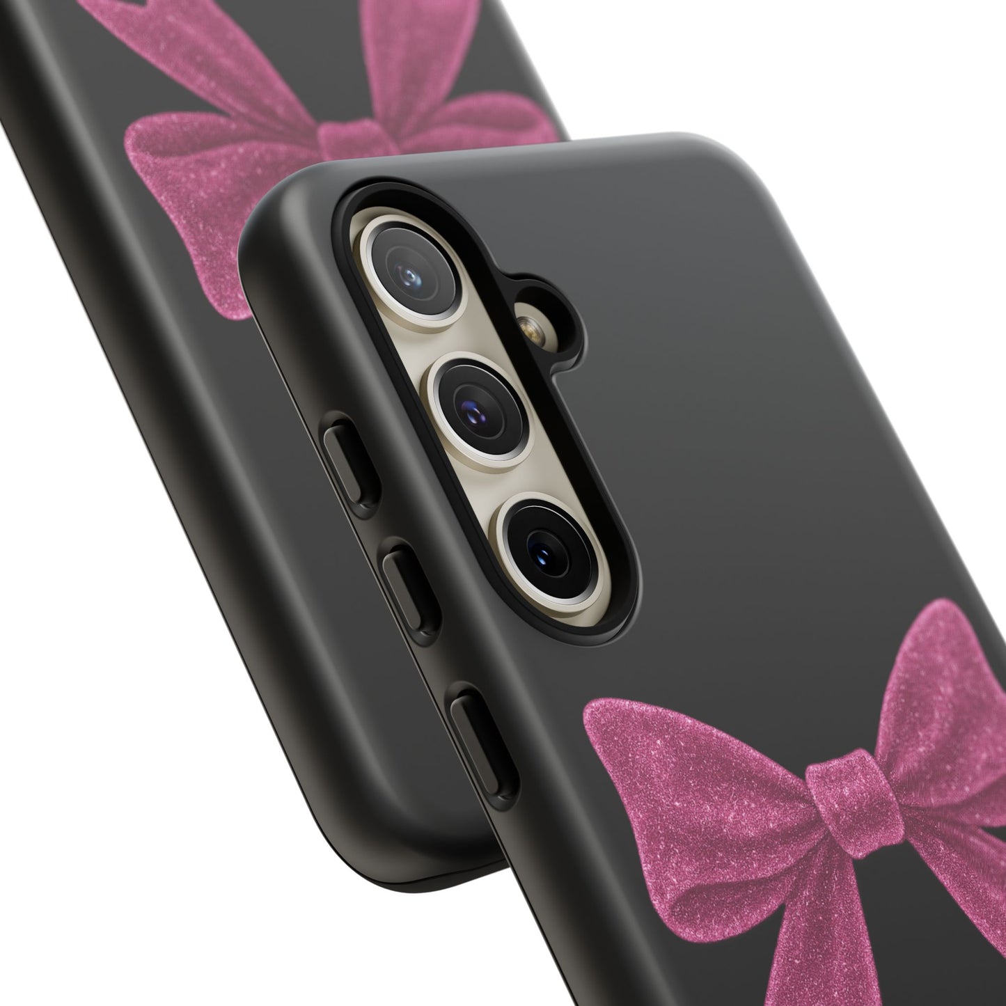 Pink Glitter Bow Samsung Case – Coquette Aesthetic Phone Cover – Girly Glossy Galaxy Case – Cute Soft Girl Tech Accessory – Kawaii Gift Idea