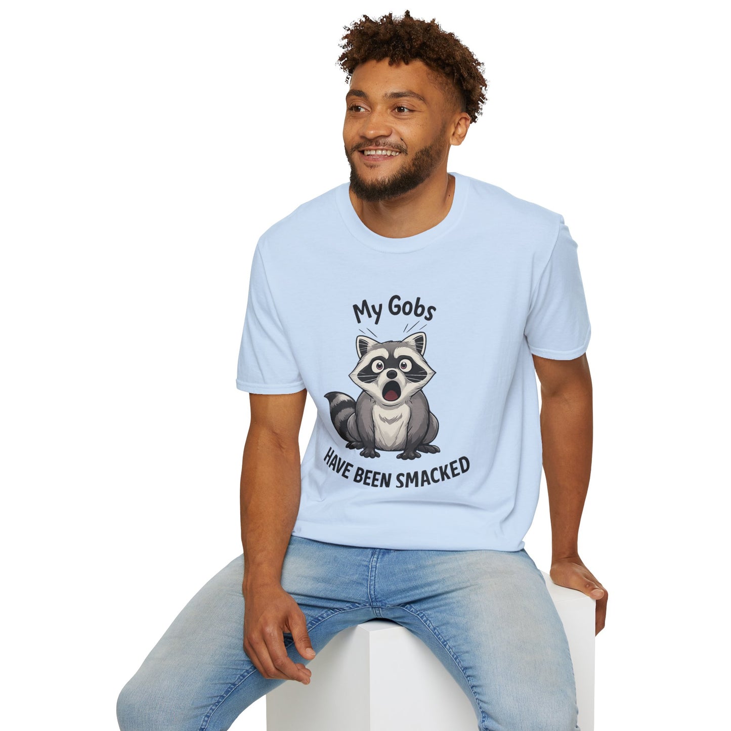 My Gobs Have Been Smacked Shirt, Funny Raccoon T Shirt, Gobsmacked Joke Tee, Meme Animal Shirt, Absurd Humor Graphic Tee