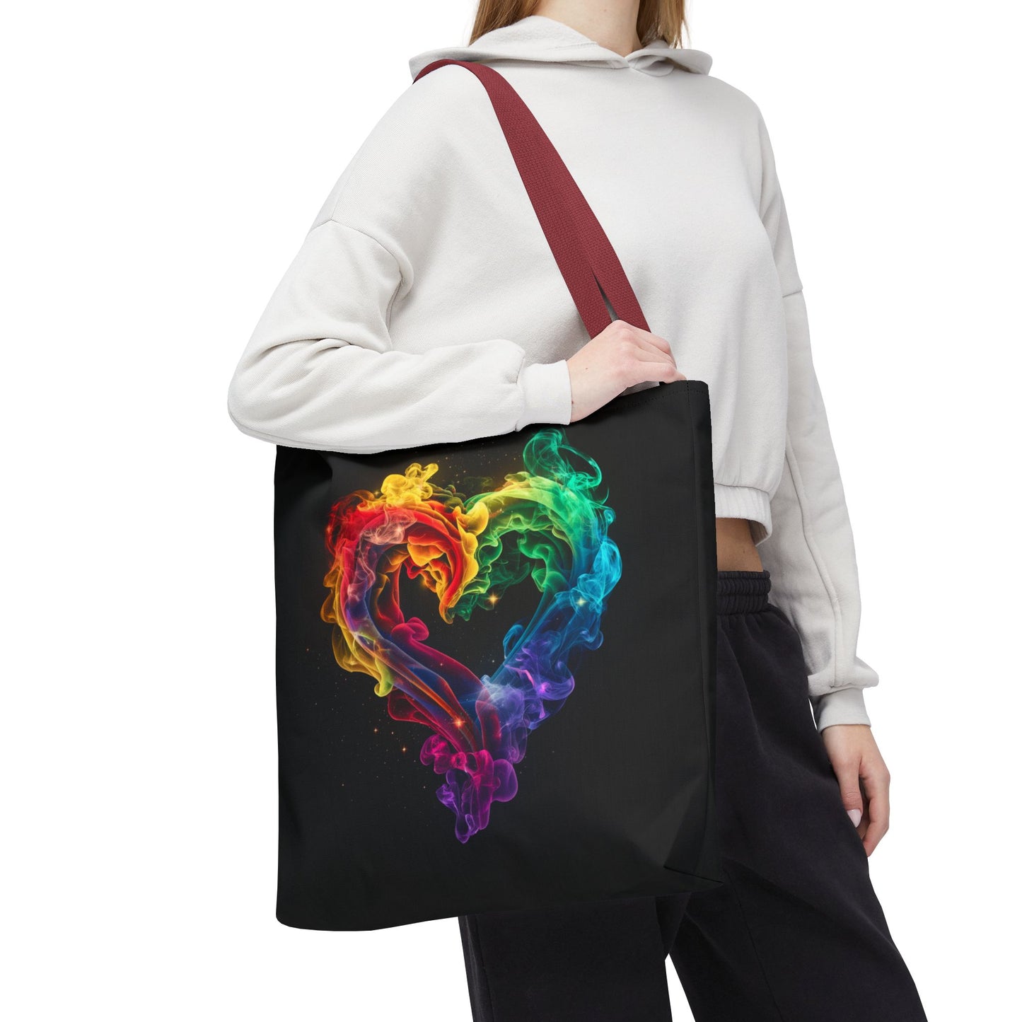 Colorful Smoke Heart Tote