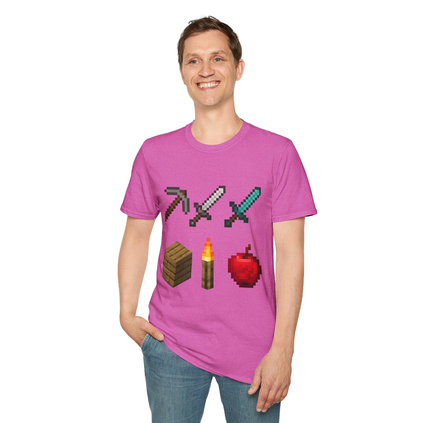 Pixel Tools & Items T-Shirt | Retro Pixel Art Gaming Tee, 8-Bit Gamer Shirt, Pixel Weapons & Supplies Top, Video Game Lover Gift Unisex