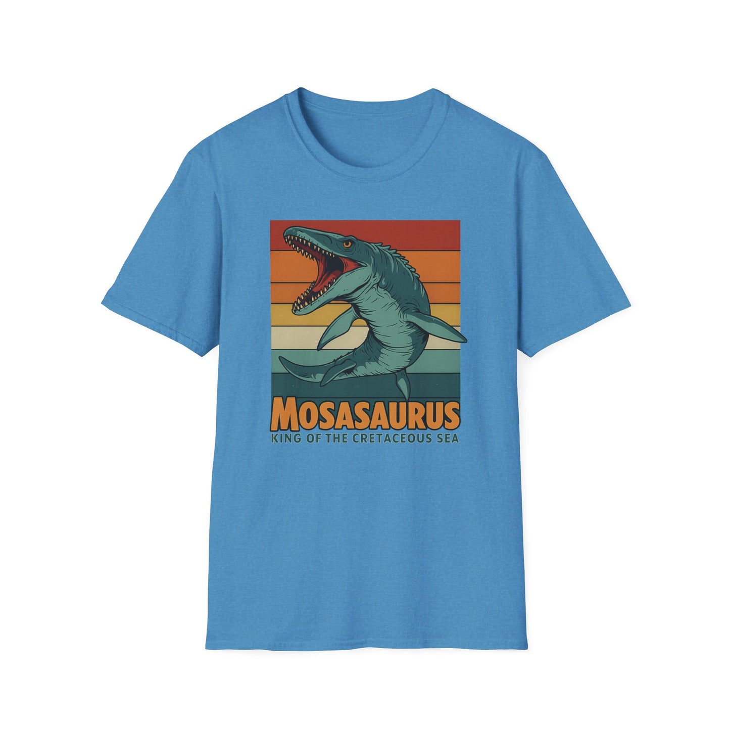 Retro Mosasaurus T-Shirt - Cretaceous Sea Monster Graphic Tee, Dinosaur Lover Gift, Paleontology Birthday, Soft Unisex Jurassic Cotton