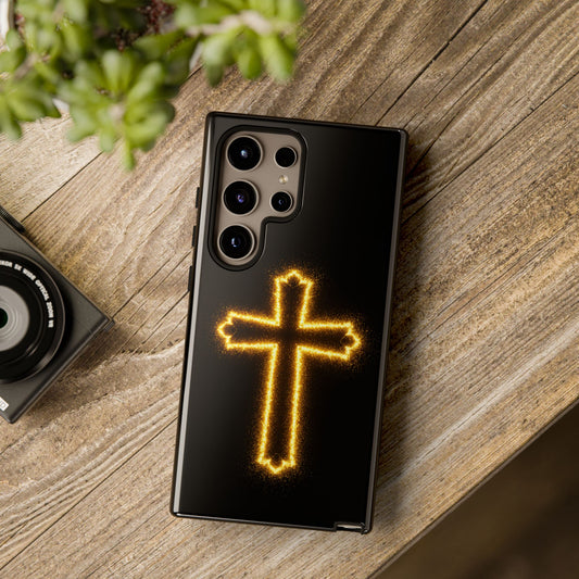 Glow-in-the-Dark Cross Samsung Phone Case - Tough Samsung Cases for Faithful Protection