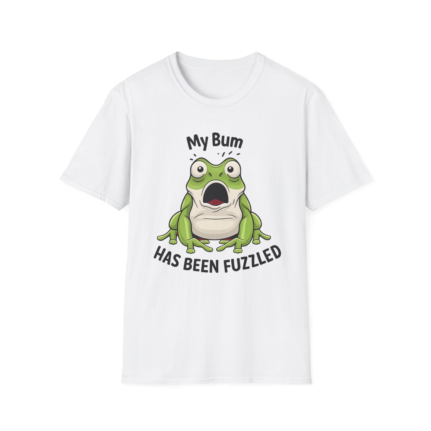 My Bum Has Been Fuzzled Shirt, Bumfuzzled Word Play Tee, Funny Frog T Shirt, Cute Shocked Frog Graphic Tee, Silly Humor Gift
