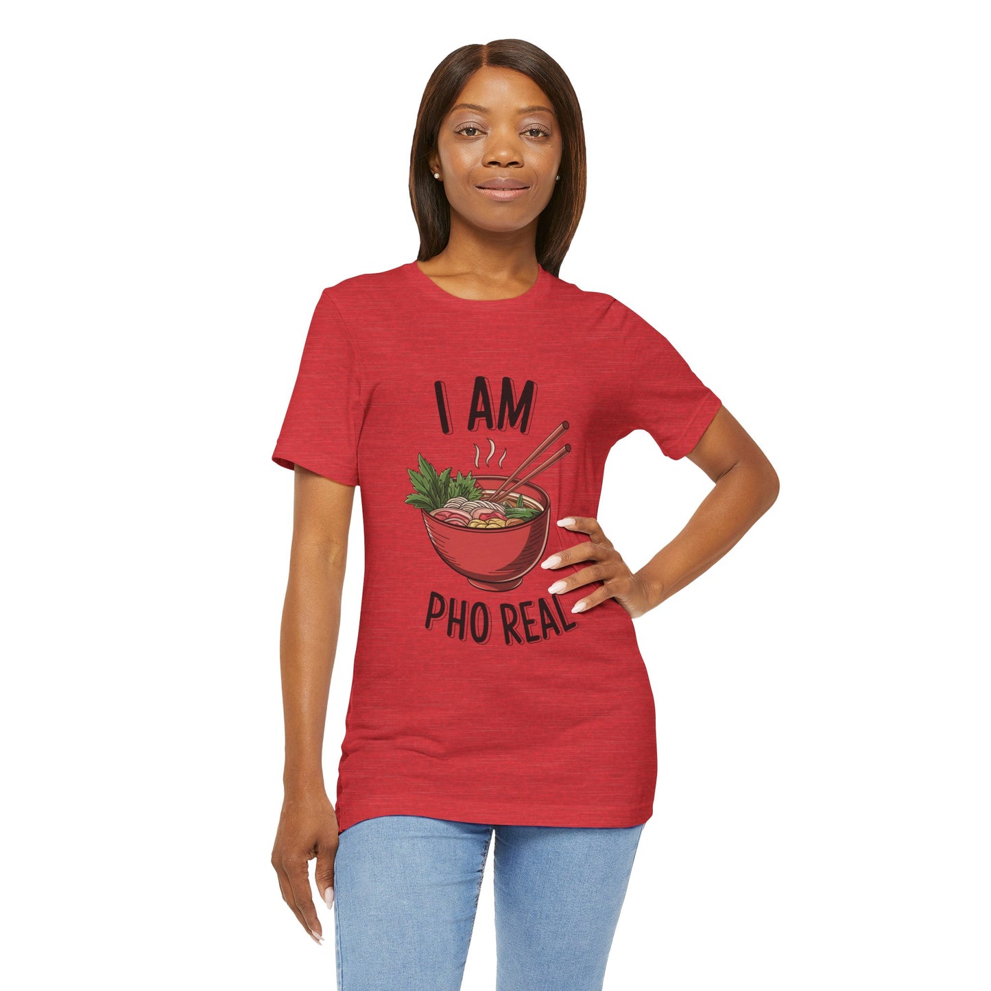 I Am Pho Real T-Shirt | Funny Pho Noodle Bowl Tee, Vietnamese Food Pun Shirt, Ramen & Noodle Lover Gift, Cute Asian Cuisine Graphic Top