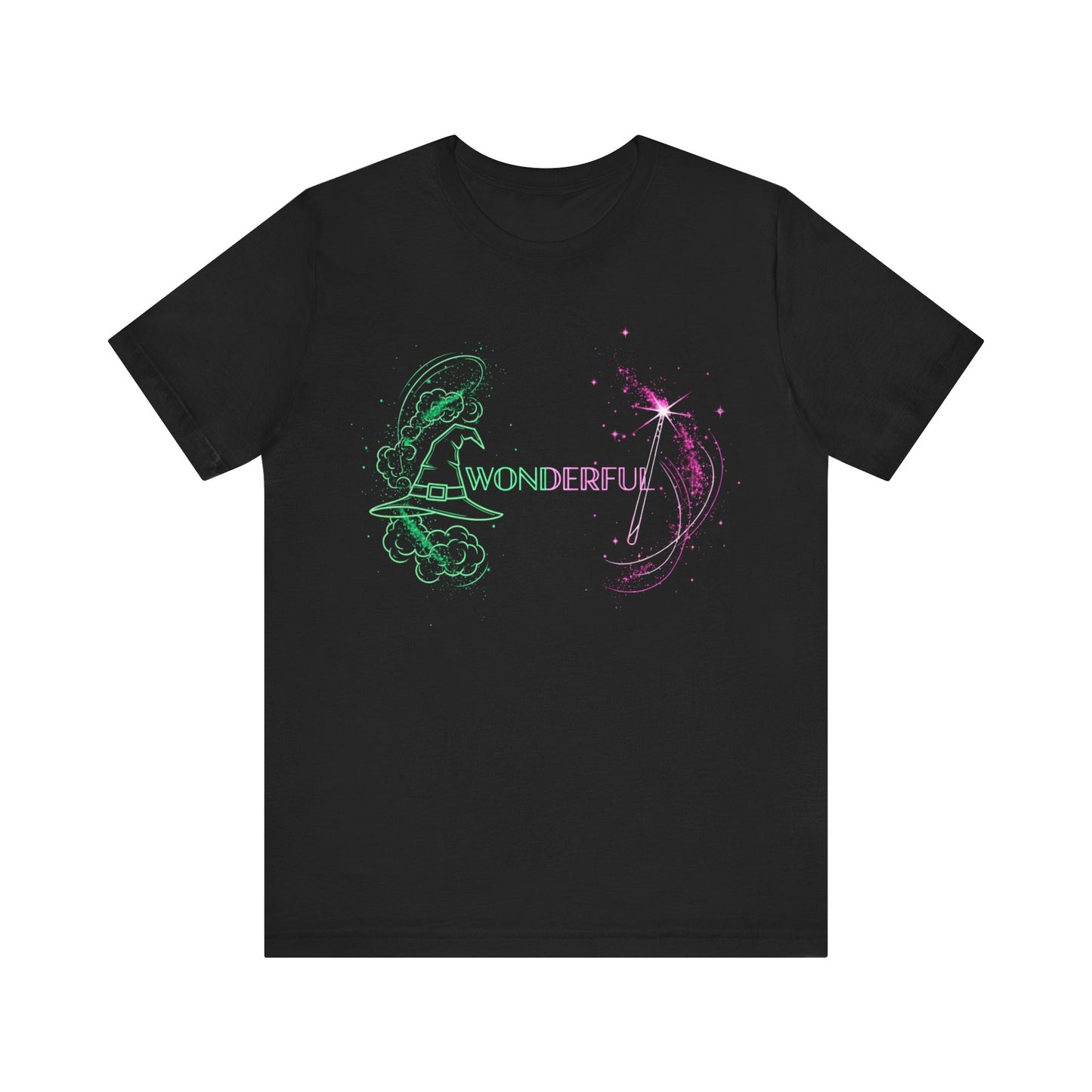 Wonderful Broadway Inspired T-Shirt, Magical Theater Graphic Tee, Green And Pink Sparkle Design, Unisex Gift For Musical Fans And Performers